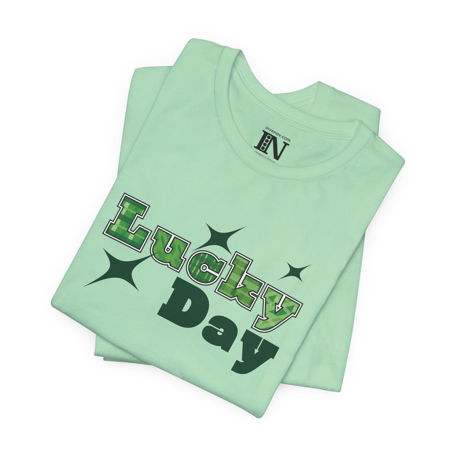 Lucky Day T-Shirt, St Patrick's Day Tee, Lucky Star Shirt, Fortune Shirt, Positive Vibes Top, Sparkling Star Accent Clothing