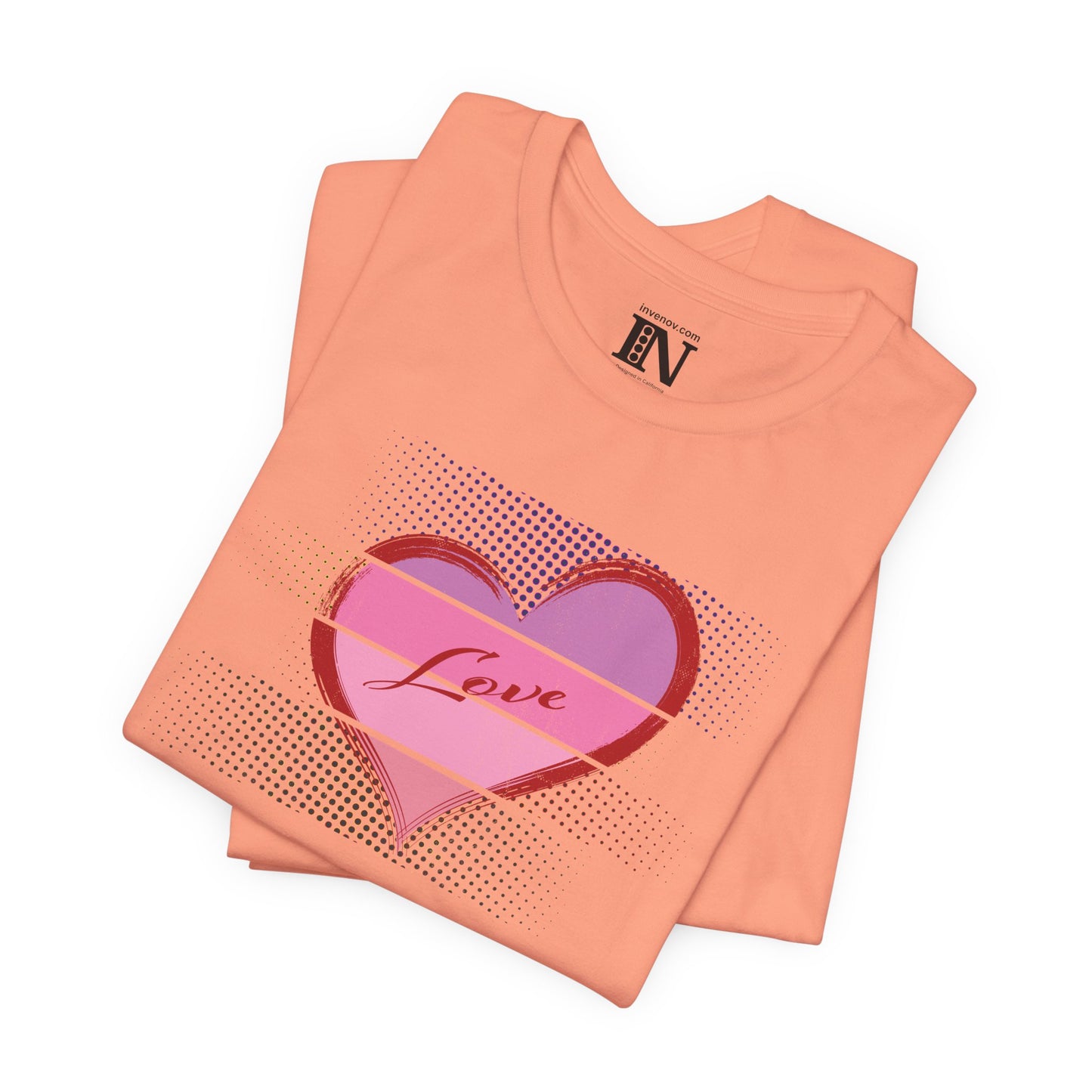 Vintage Style Heart Love T-Shirt, Retro Distressed Graphic Tee, Valentine's Day Apparel, Pink Red Shirt, Unisex Jersey Top, Gift for her