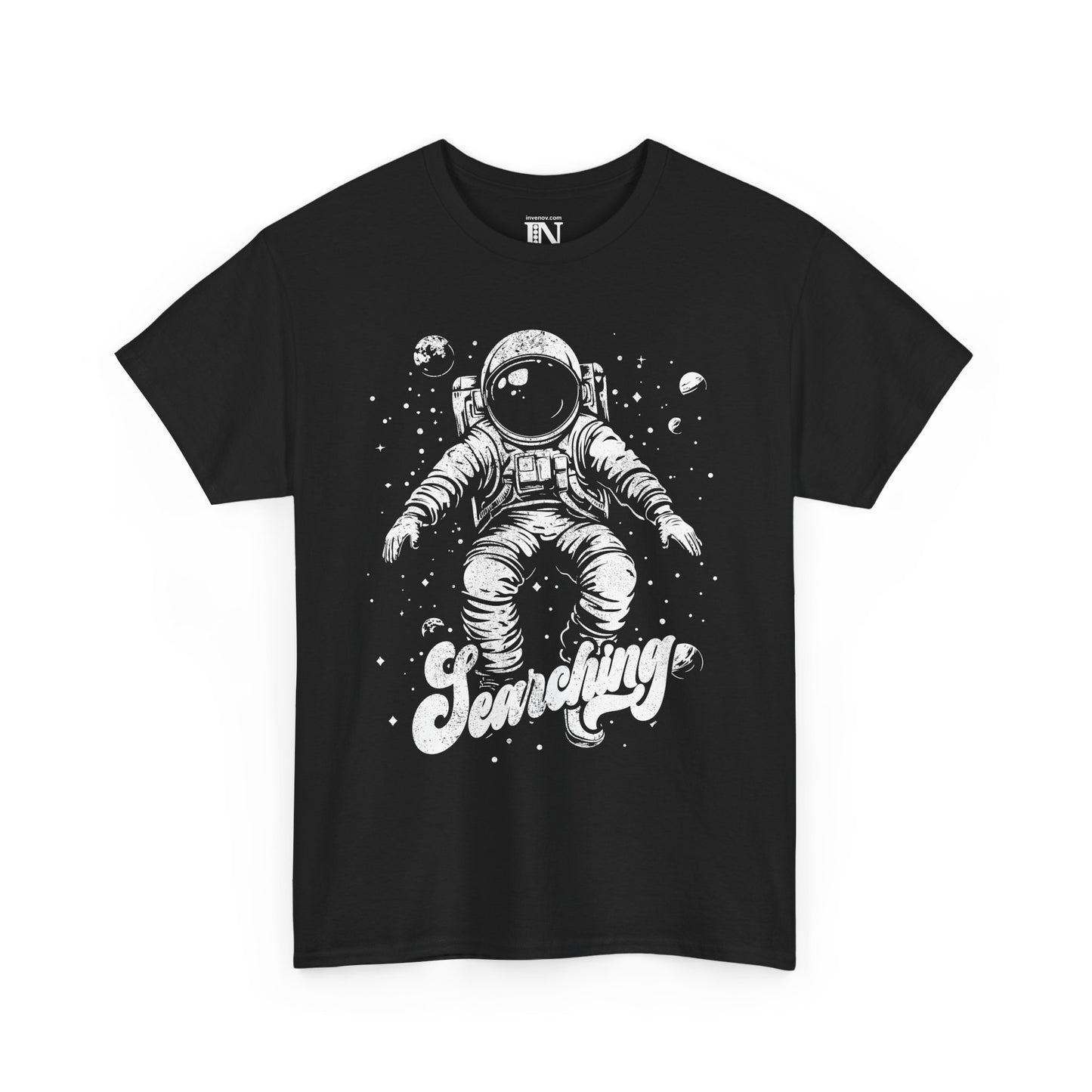 Space Explorer Graphic Tee, Astronaut Graphic T-Shirt, Cosmic Theme Shirt, Searching Space, Unisex Heavy Cotton Tee, Space Enthusiast Gift