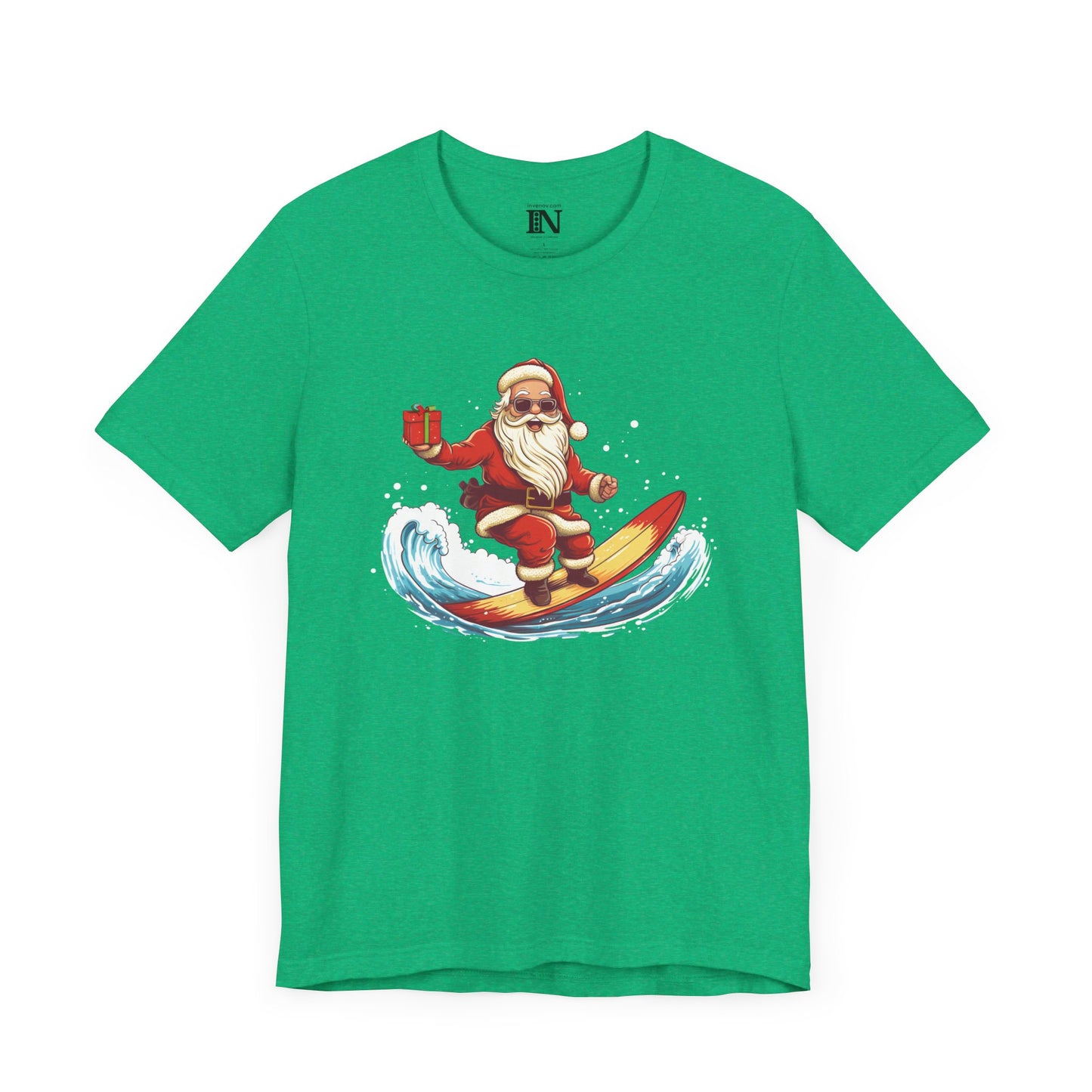 Santa Claus Shirt, Funny Santa Shirt, Santa Surfing Shirt, Funny Christmas T-Shirt, Santa Tshirt, Christmas Gift Idea, Hot Christmas Shirt