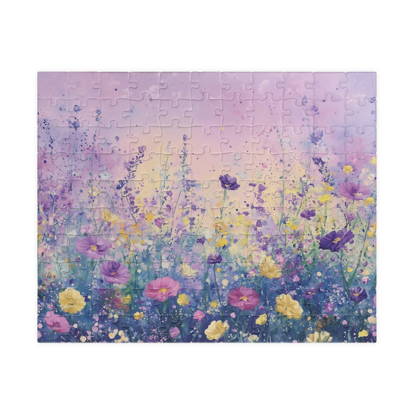 Impressionist Wildflower Puzzle, Jigsaw Puzzle for Nature Lovers, Watercolor Floral Art Challenge, Difficult Level Family Game, Home Decor