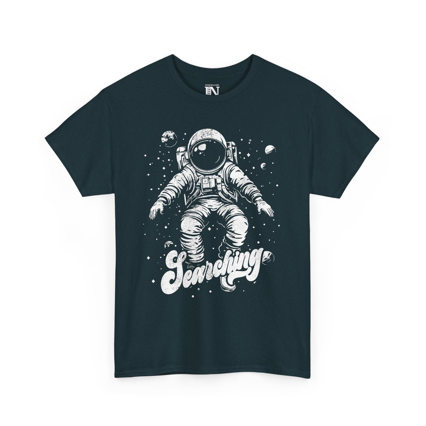 Space Explorer Graphic Tee, Astronaut Graphic T-Shirt, Cosmic Theme Shirt, Searching Space, Unisex Heavy Cotton Tee, Space Enthusiast Gift