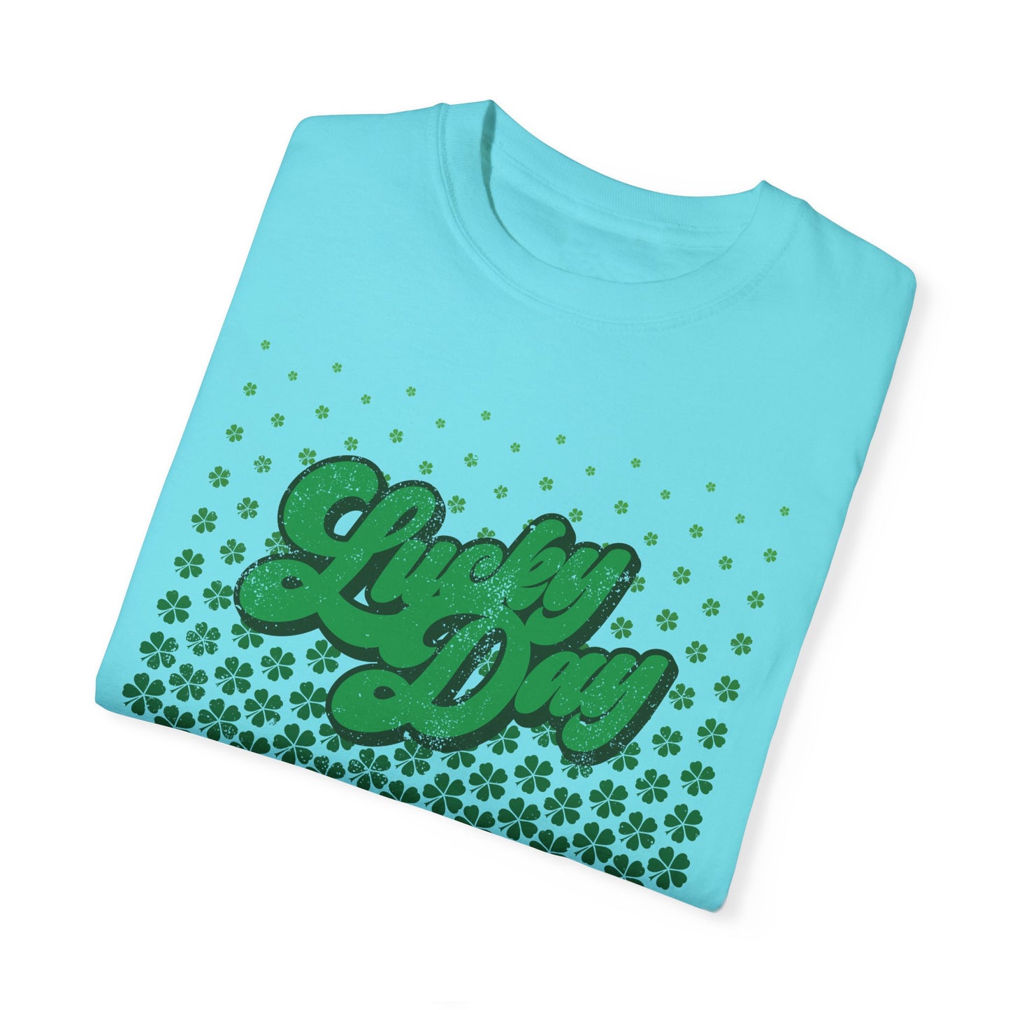 Comfort Colors Lucky Day Unisex Garment-Dyed T-shirt, St Patrick's Day Shirt, Shamrock Tee, Good Fortune Apparel, Festive Lucky Charm Top