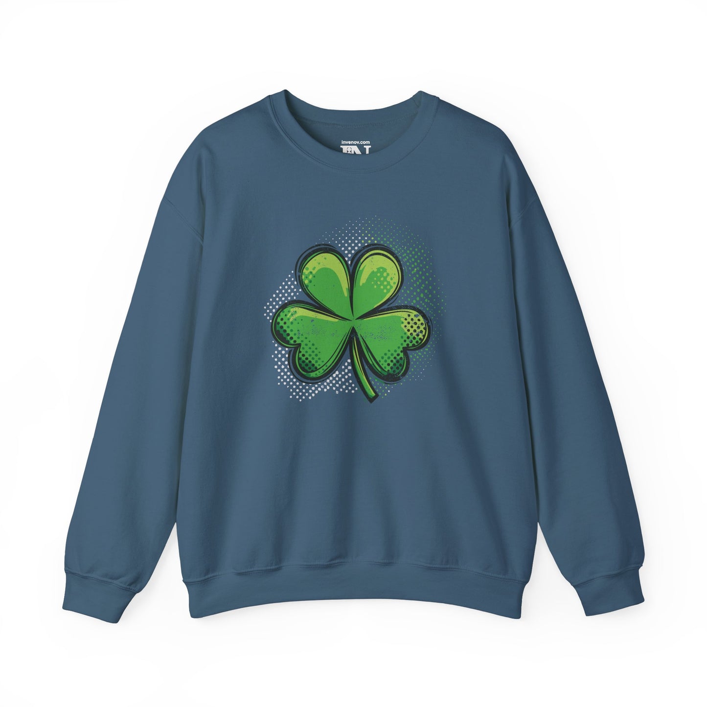 Green Shamrock Crewneck Sweatshirt, St Patrick's Day Irish Pride Gift, Lucky Charm Top, Trendy Holiday Apparel, Casual Outfits