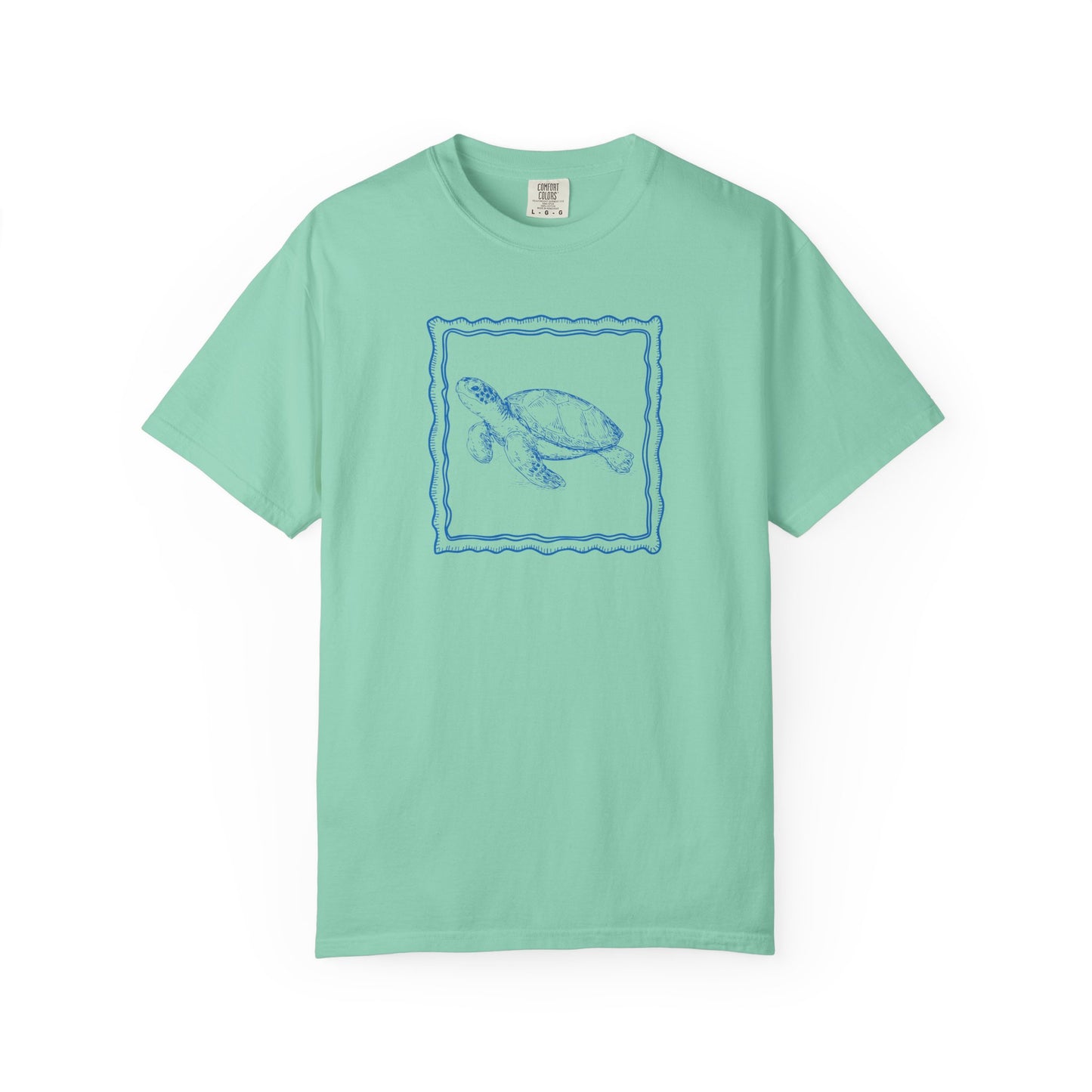 Comfort Color Coastal Sea Turtle Shirt, Nautical Ocean Tee, Beach Lover Gift, Summer Vacation Clothing, Sea Life Conservation Shirt