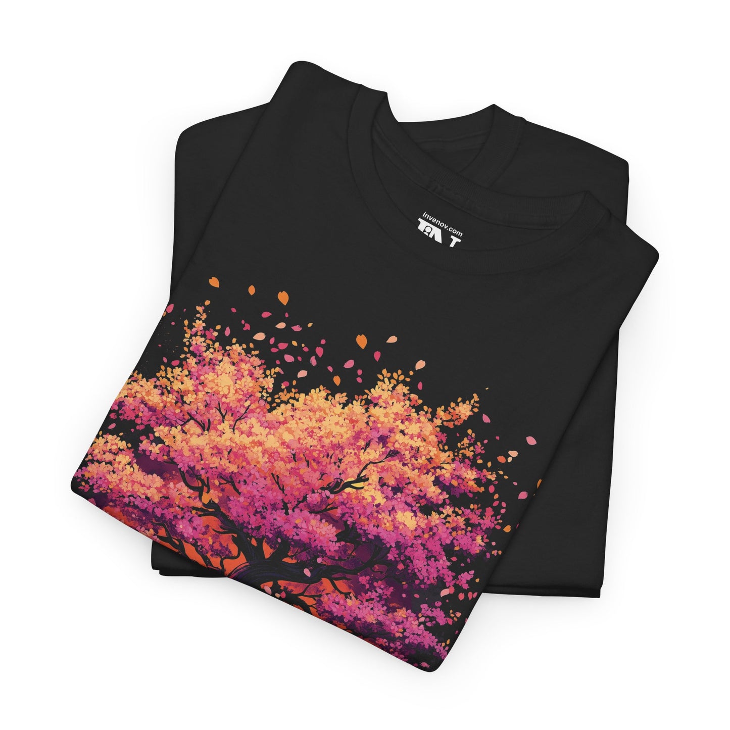 Cherry Blossom Tree T-Shirt, Japanese Floral Sunset Tee, Nature Lover Gift, Artistic Graphic Top, Sakura Flower Shirt, Japan Lover Shirt