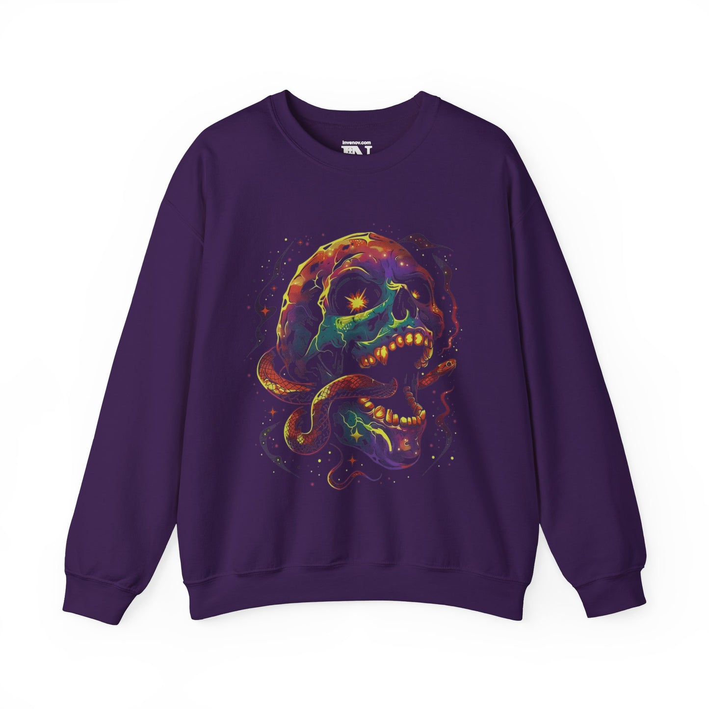 Skull Snake Sweatshirt, Halloween Snake Sweatshirt, Halloween Skull Sweater, Scary Skull Sweater, Spooky Skull Sweater, Halloween Skeleton