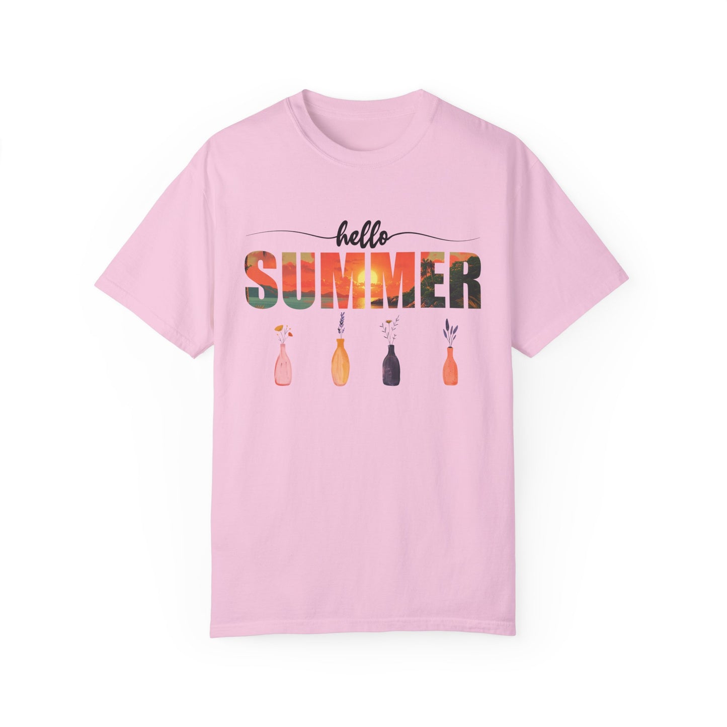 Hello Summer Shirt, Summer T-Shirt, Summer Vibes Shirt, Vacation T Shirt, Beach T Shirt, Summer Mom Shirt, Holiday Shirt, Flower Tee