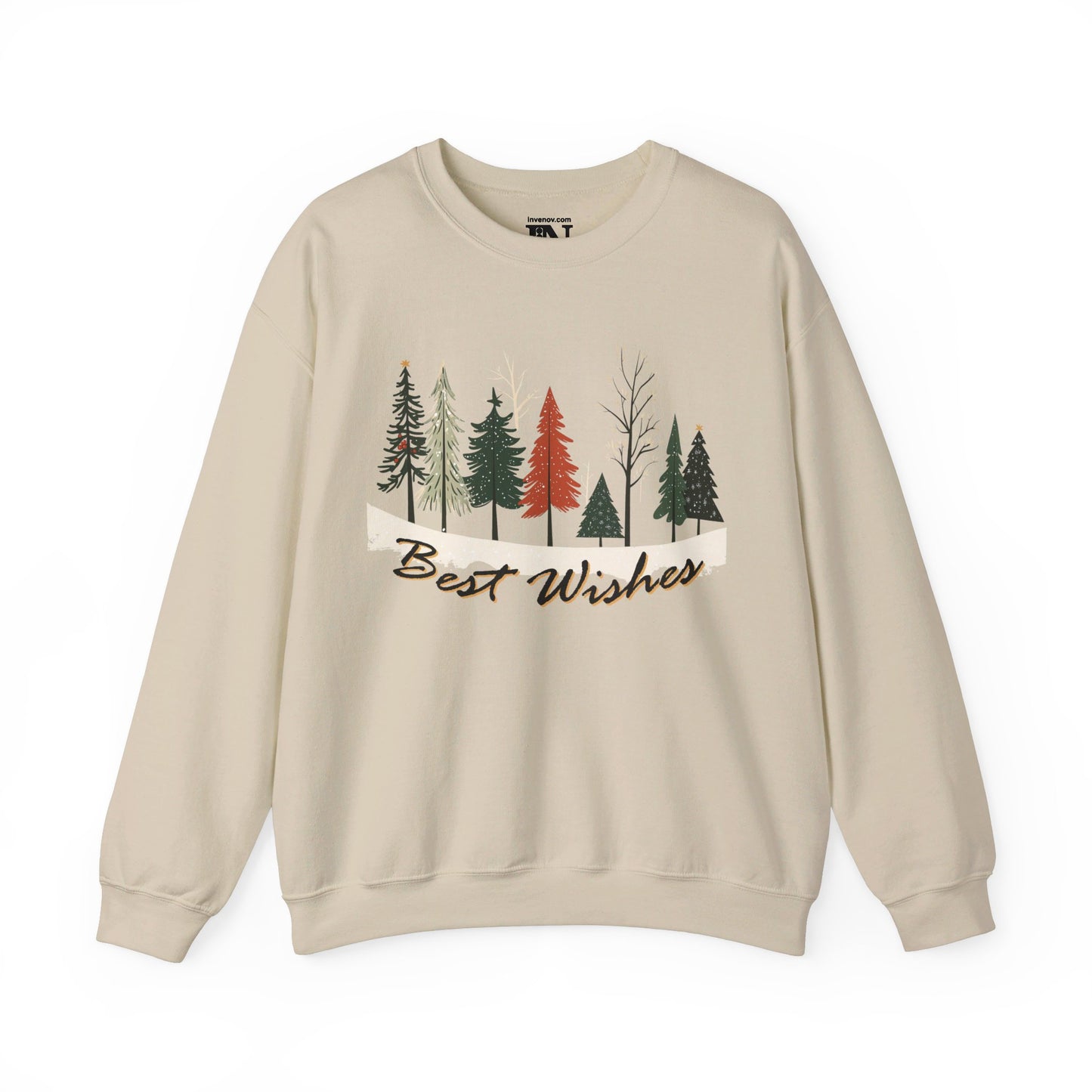 Christmas Tree sweatshirt, Pine Tree Sweater, Best Wishes Sweatshirt, Xmas Sweater, Christmas Gift Idea, Winter Sweater, Gift for her