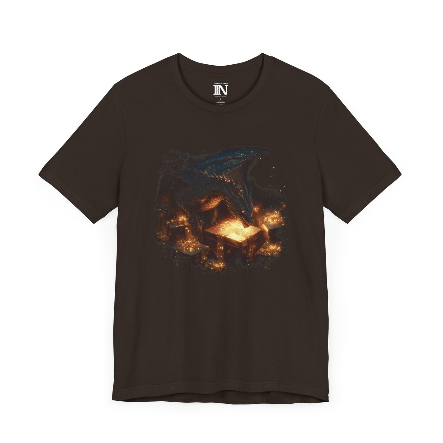 Dragon Christmas Unisex Tee Shirt, Magical Holiday Present Graphic Shirt, Fearsome Dragon Tee, Dragon Lover Gift, Christmas Gift Shirt,