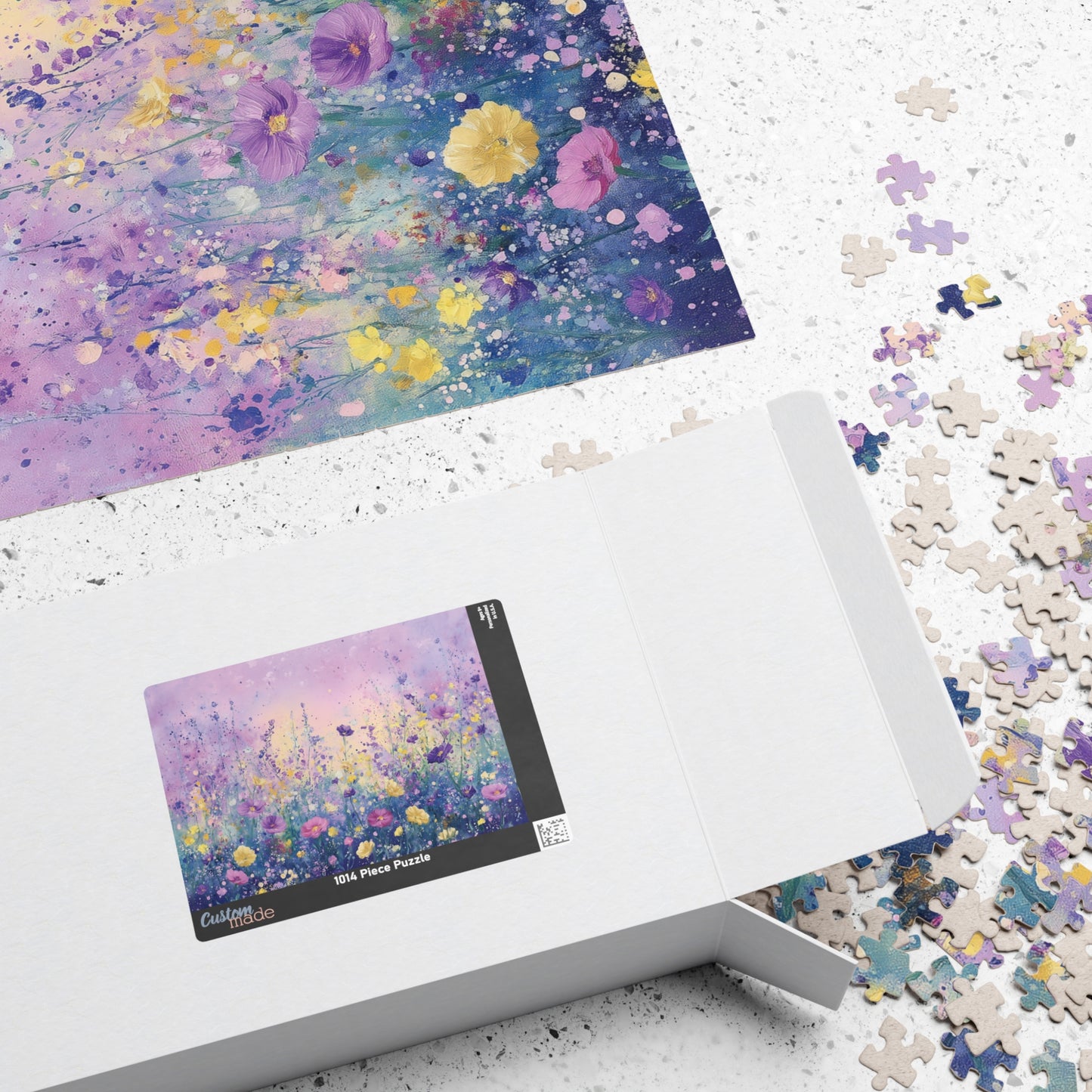 Impressionist Wildflower Puzzle, Jigsaw Puzzle for Nature Lovers, Watercolor Floral Art Challenge, Difficult Level Family Game, Home Decor