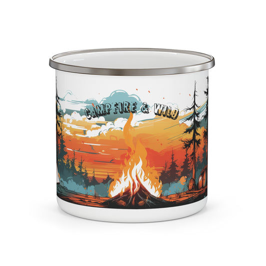 Camping Mug, Campfire & Wild Mug, Campfire Mug, Camping Coffee Mug, Wild Life Mug, Camping Cup, 12 oz Camping Mug