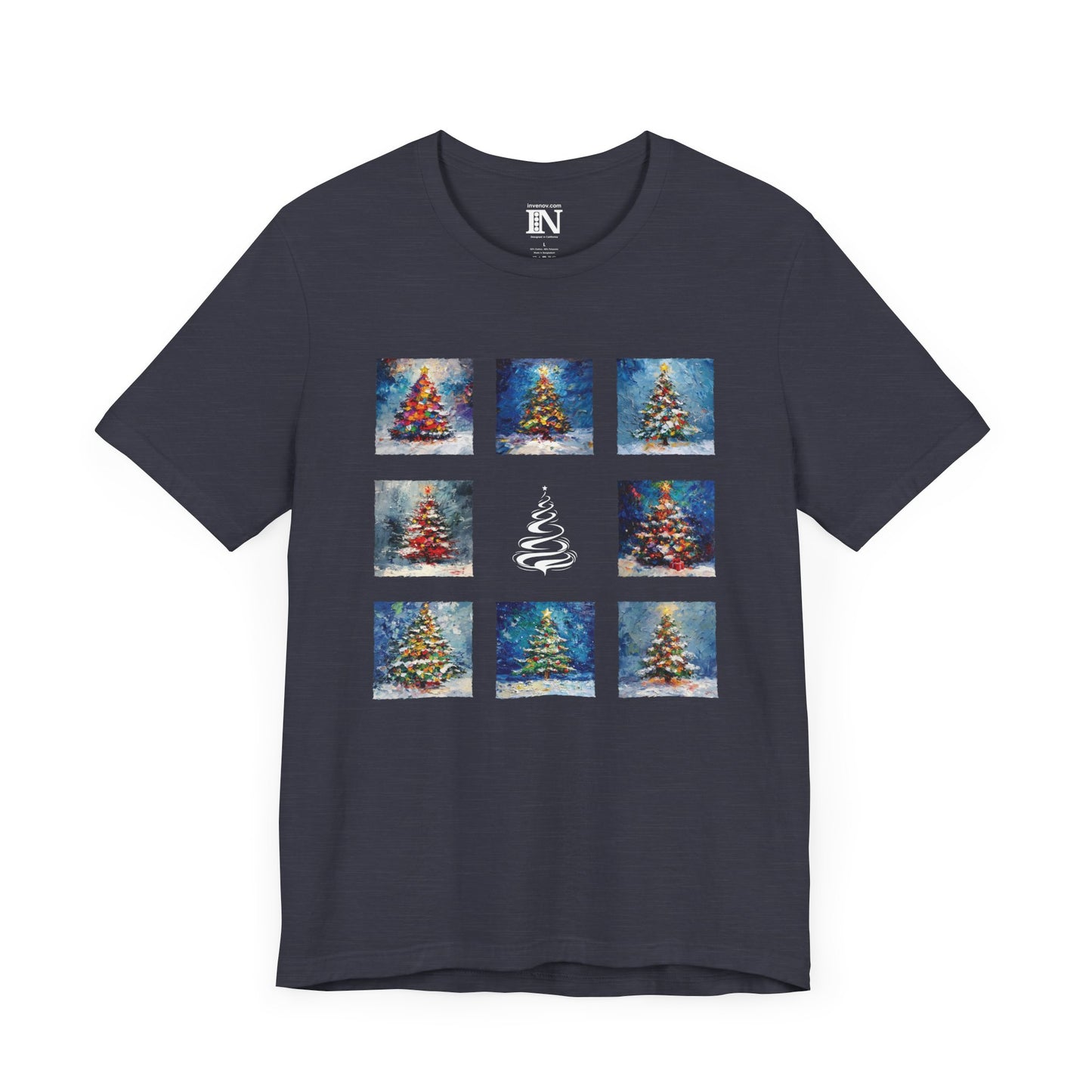 Christmas Shirt, Christmas Tree Shirt, Xmas Tree Tshirt, Christmas Tree Painting Style, Gift Exhcange, Holiday Shirt, Christmas Season Shirt
