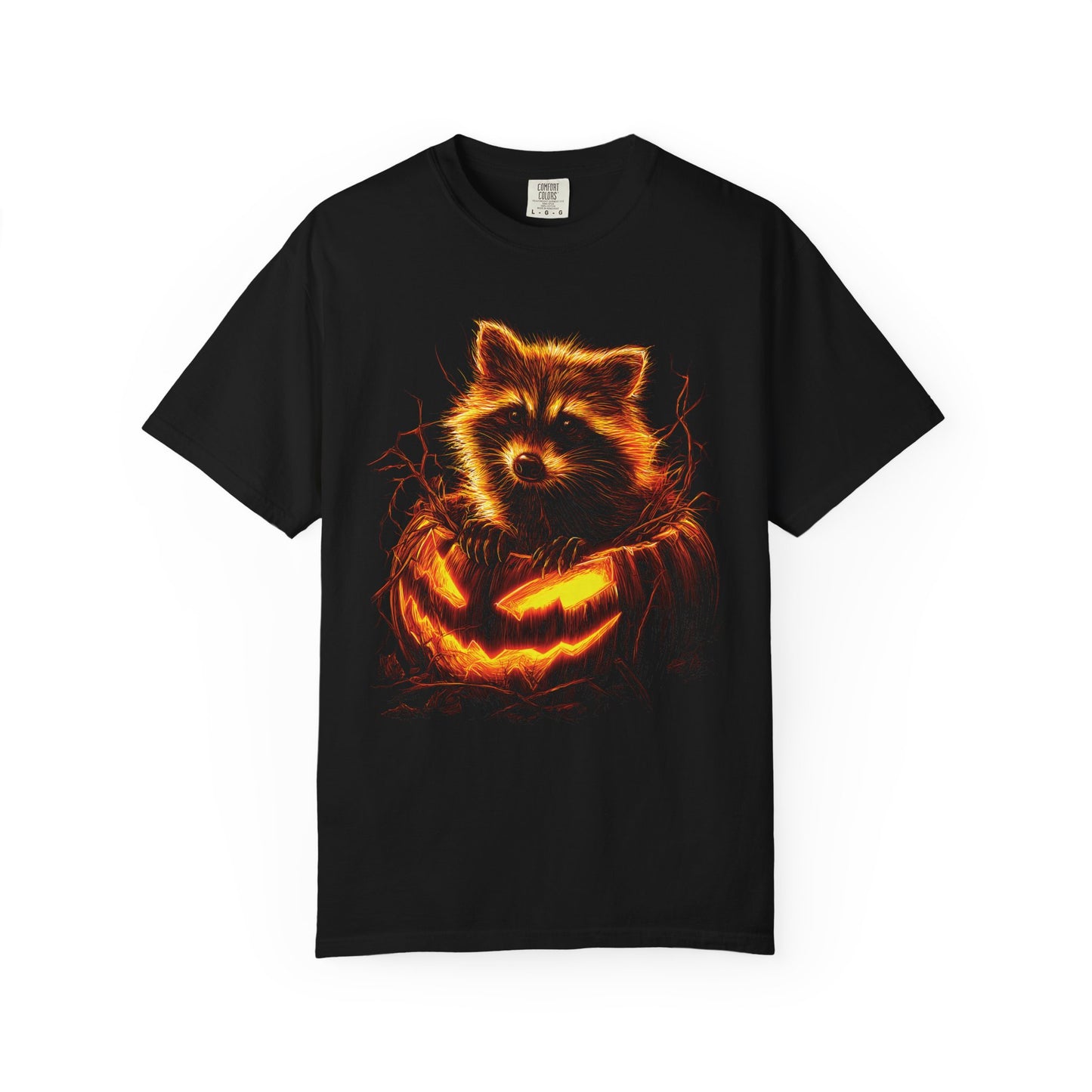 Comfort Colors Halloween Raccoon T-shirt, Spooky Season Tee, Cute and Creepy Shirt, Cute Raccoon Shirt, Halloween Party Top, Animal Lover