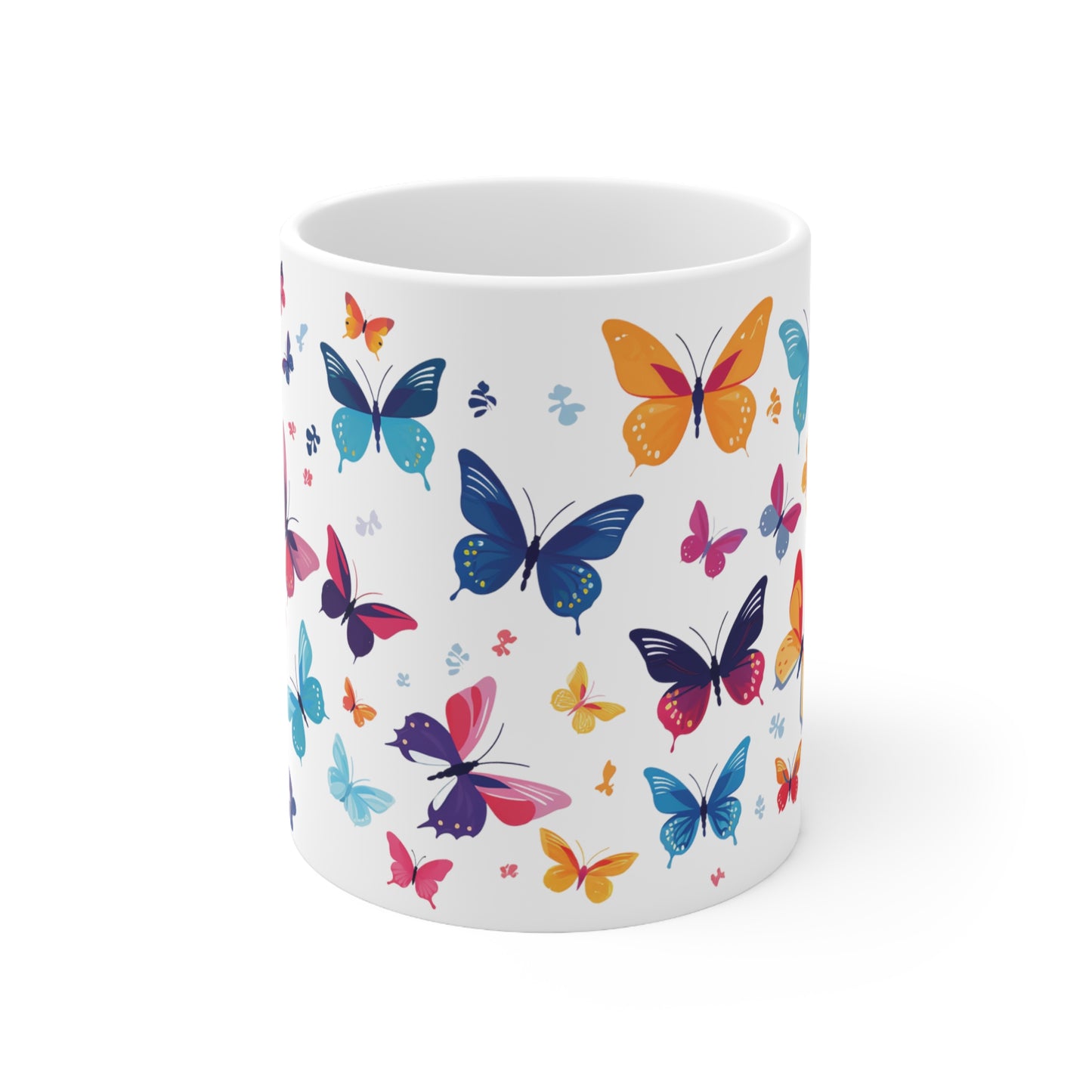Butterfly Mug, Colorful Butterfly Tea Cup, Mother's Day Gift, Butterfly Pattern Mug, Butterfly Lover Mug, Butterfly Gift Idea, Gift for her