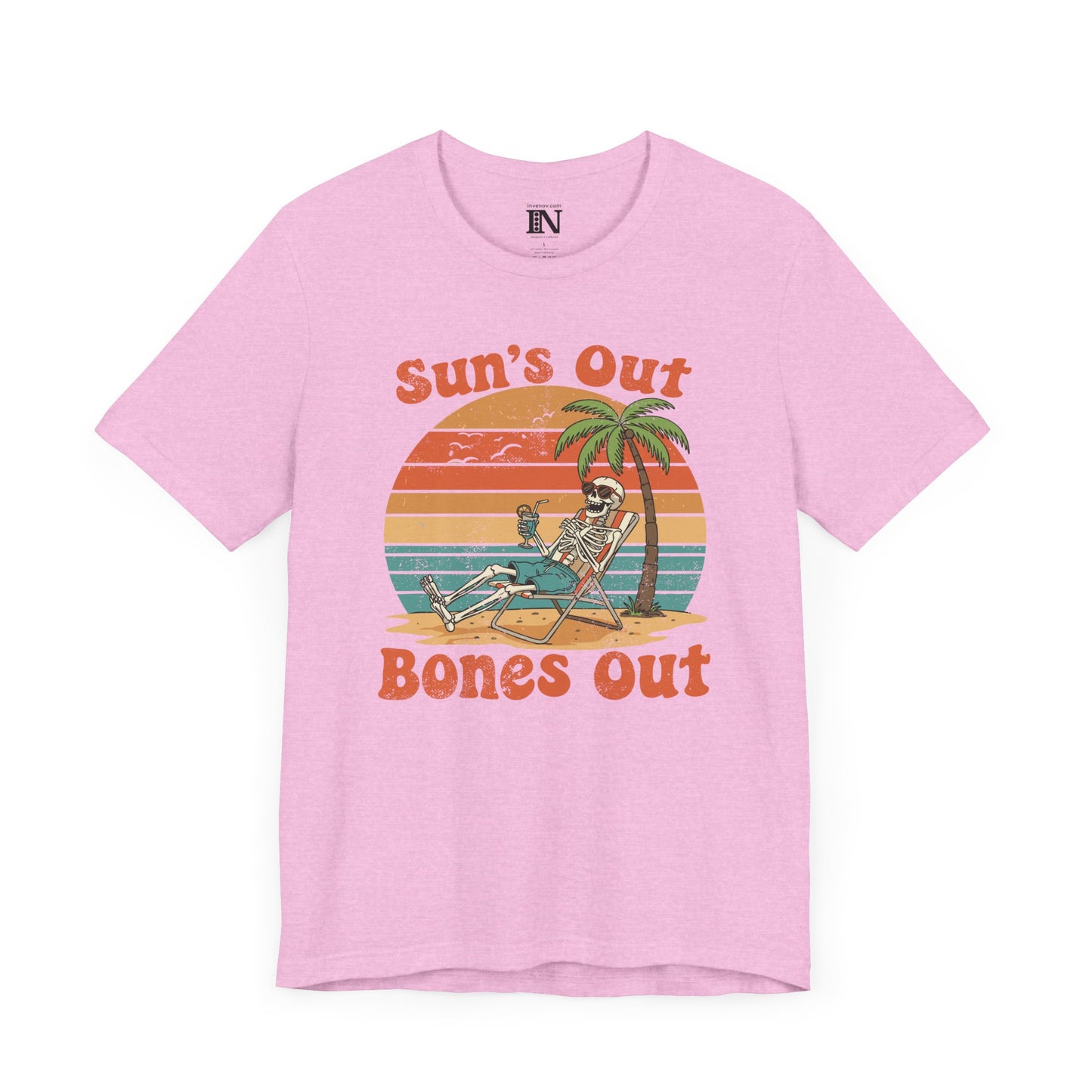 Skeleton Summer Sunset Shirt, Vintage Style Summer Beach Tee, Vacation Top, Retro Palm Tree Graphic Shirt, Funny Casual Gift for friends