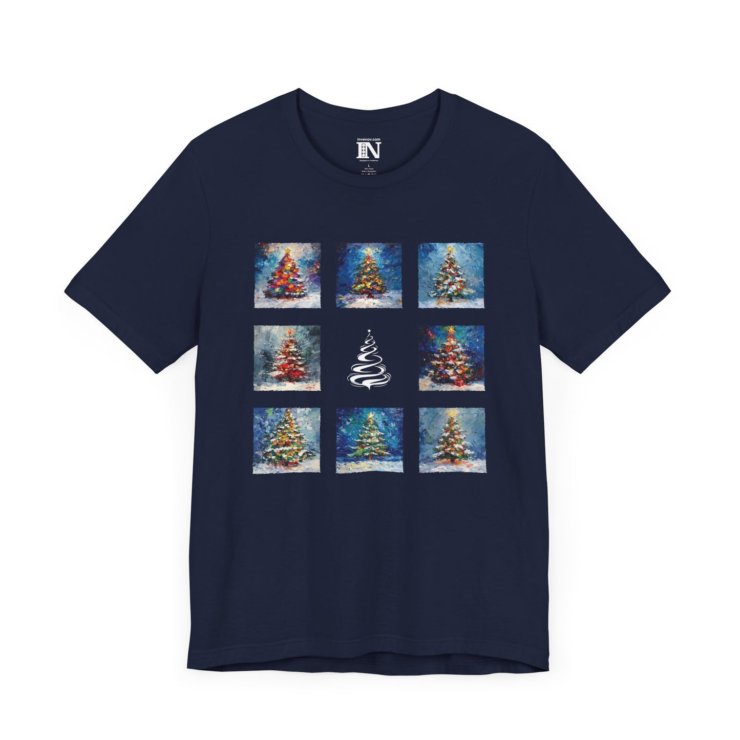 Christmas Shirt, Christmas Tree Shirt, Xmas Tree Tshirt, Christmas Tree Painting Style, Gift Exhcange, Holiday Shirt, Christmas Season Shirt