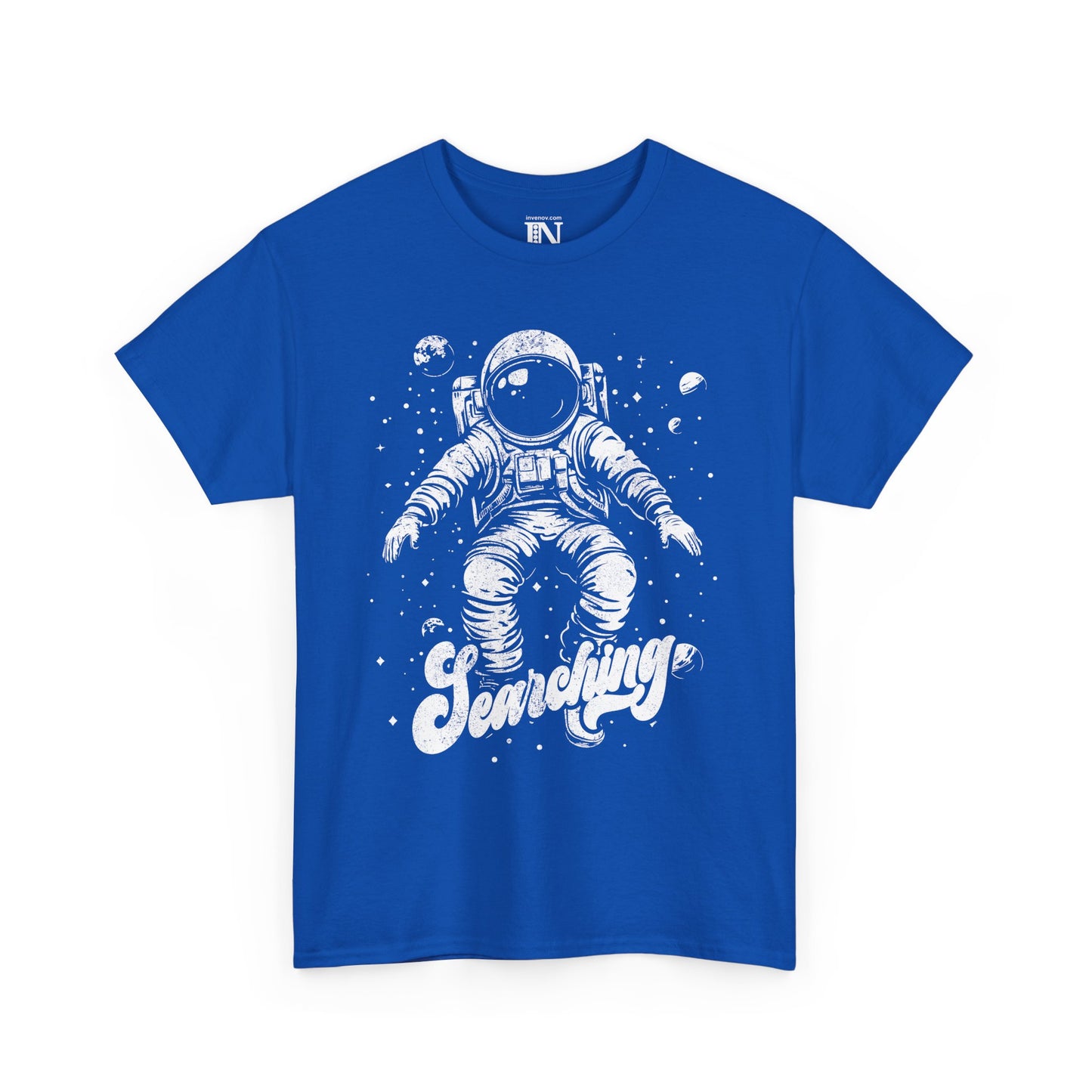 Space Explorer Graphic Tee, Astronaut Graphic T-Shirt, Cosmic Theme Shirt, Searching Space, Unisex Heavy Cotton Tee, Space Enthusiast Gift