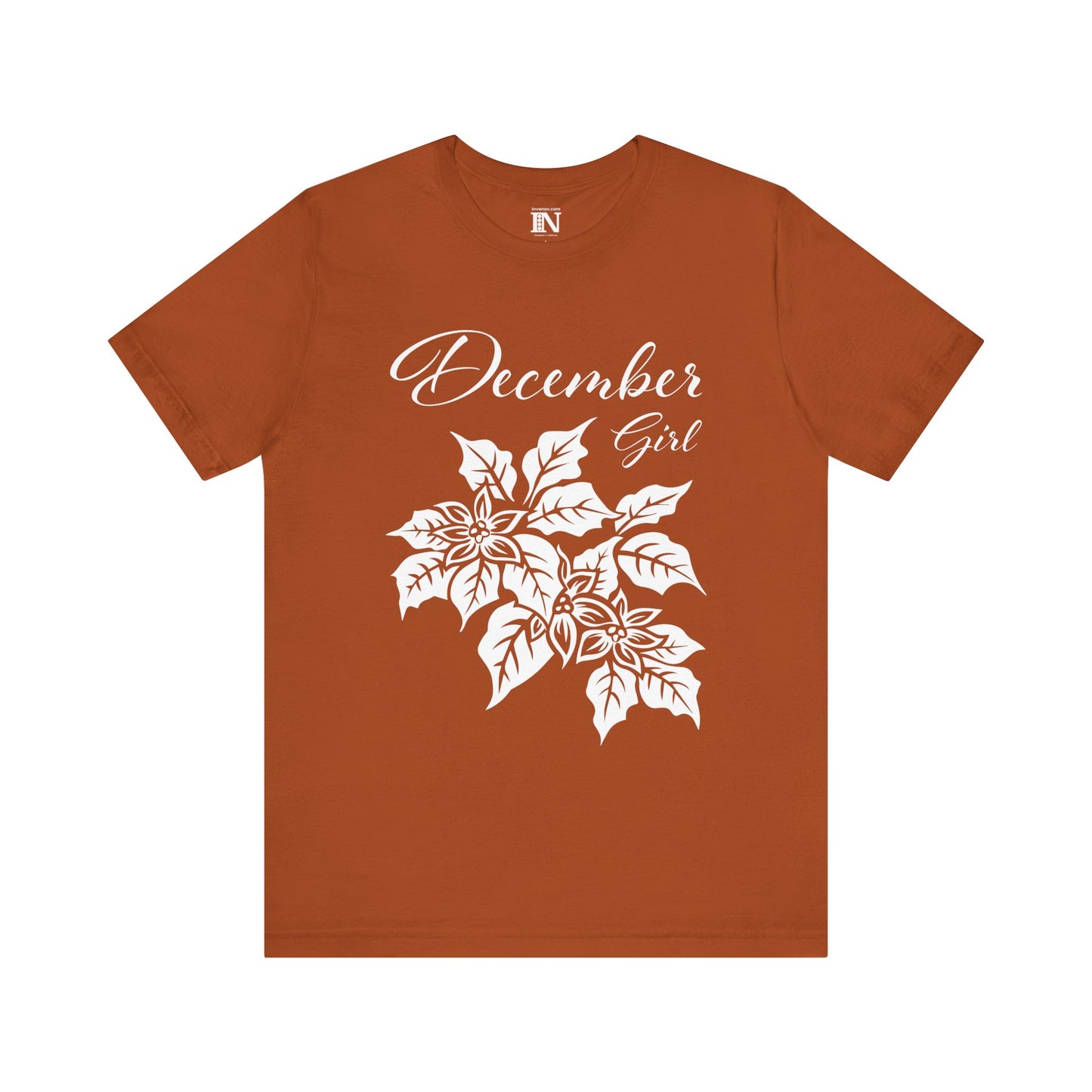 December Girl Shirt, Poinsettia Shirt, December Birthday Shirt, Born December Shirt, Dec T-Shirt, Winter Birthday Shirt, Winter Woman Shirt