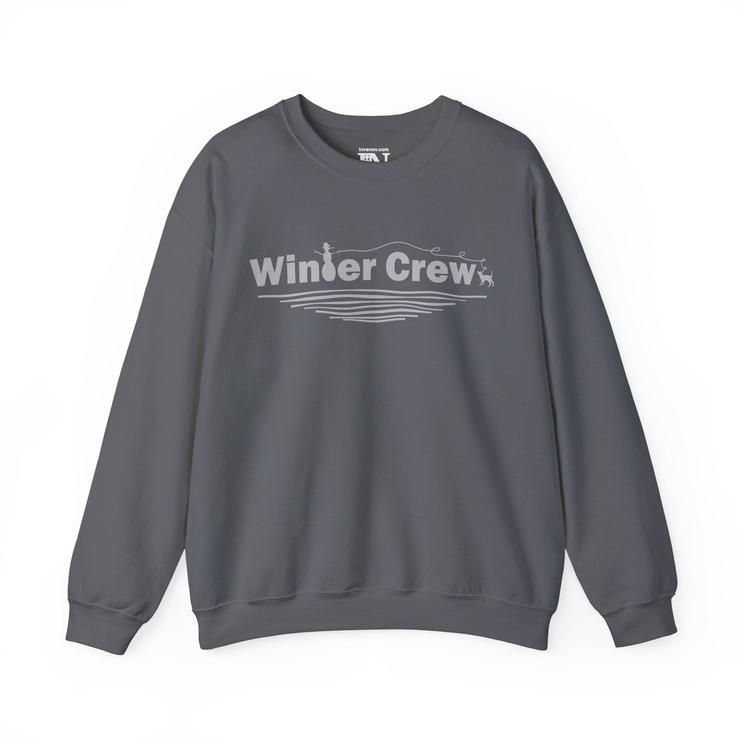 Custom Winter Crew Cat or Dog Graphic Sweatshirt, Personalized Winter Season Sweater, Crewneck Jumper for Pet Lovers, Winter Apparel