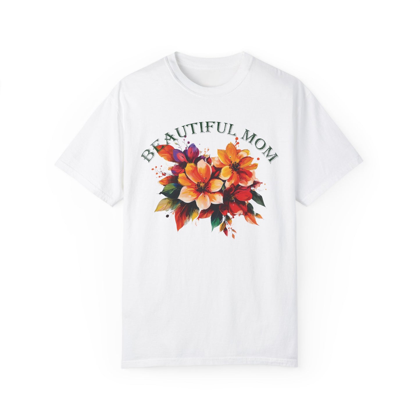 Comfort Colors Mother's Day Gift, Beautiful Mom T-shirt, Floral Design Tee, Gift for Her, Mothers Day Shirt, Mother Flower Shirt