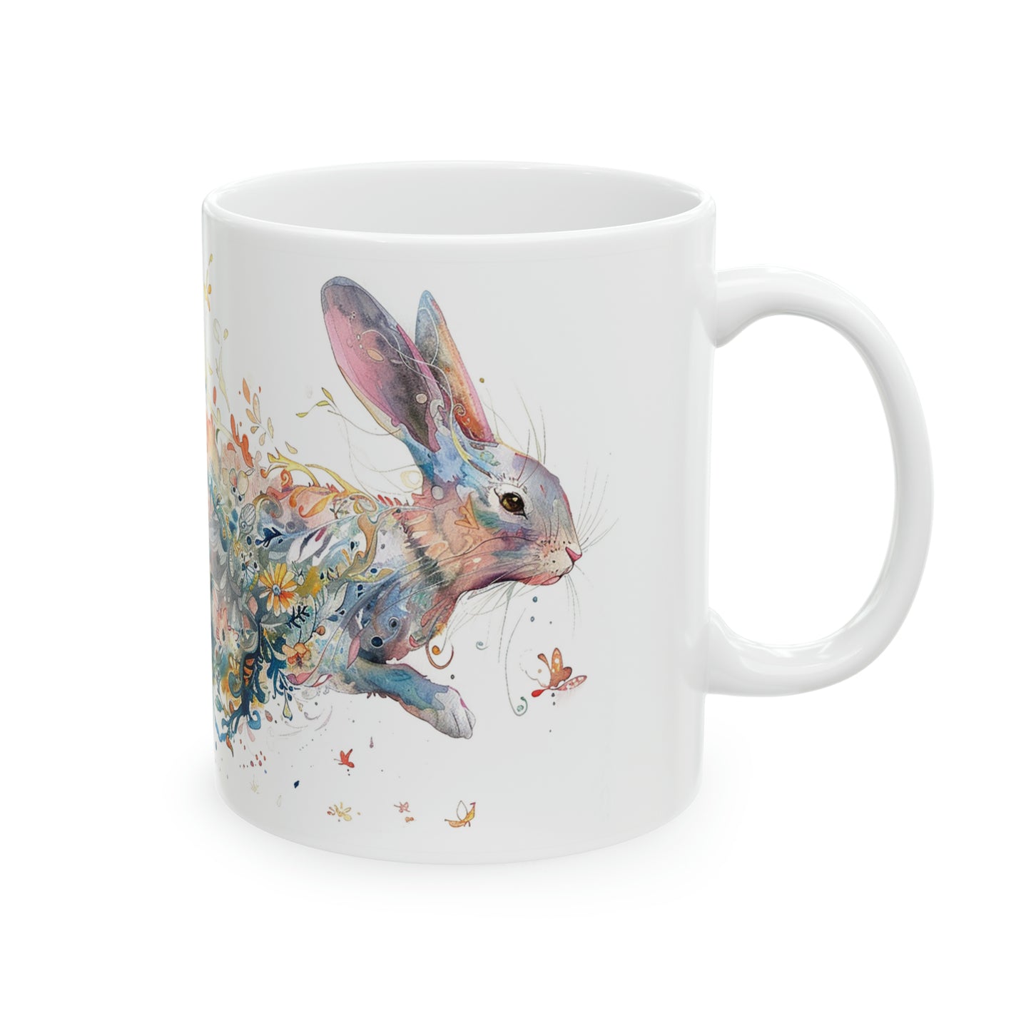 Bunny Mug, Rabbit Mug, Easter Mug, Rabbit Painting Coffee Mug, Bunny Tea Cup, Easter Bunny Mug, Beautiful Bunny Mug, Gift For Her