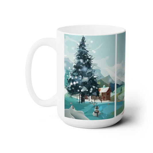 Winter Coffee Mug, Christmas Mug, Spring Mug, Winter to Spring Mug, Christmas Gift Idea, New Year Gift, Gift for Friends