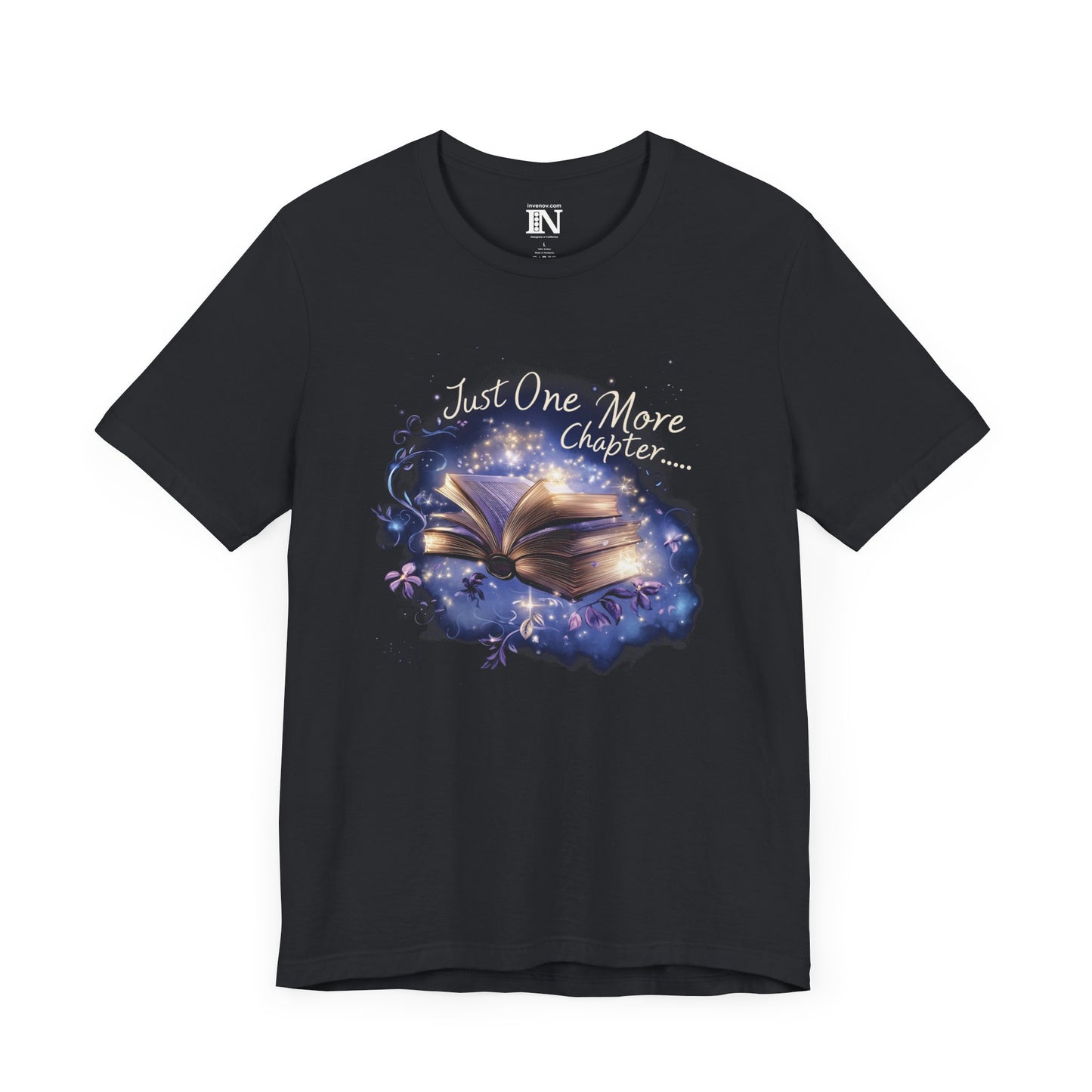 Just One More Chapter Book Lover T-Shirt, Reading Night Tee, Love Reading Shirt, Magical Story Shirt, Cozy Book Club Top, Bibliophile Gift