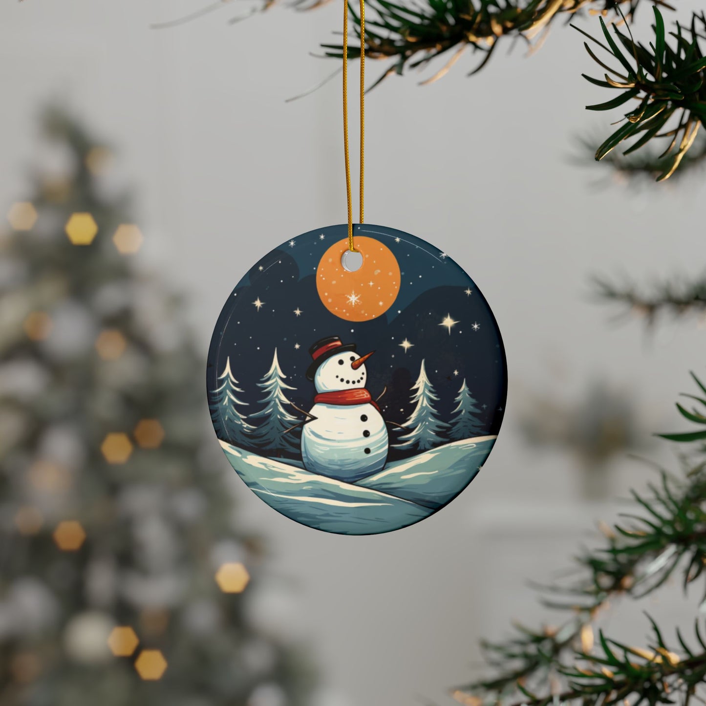 Christmas Ornament, Snowman Ornament, Christmas Tree Decor, Christmas Snowman Ornament, Christmas Gift Idea, Gift for Co-Worker