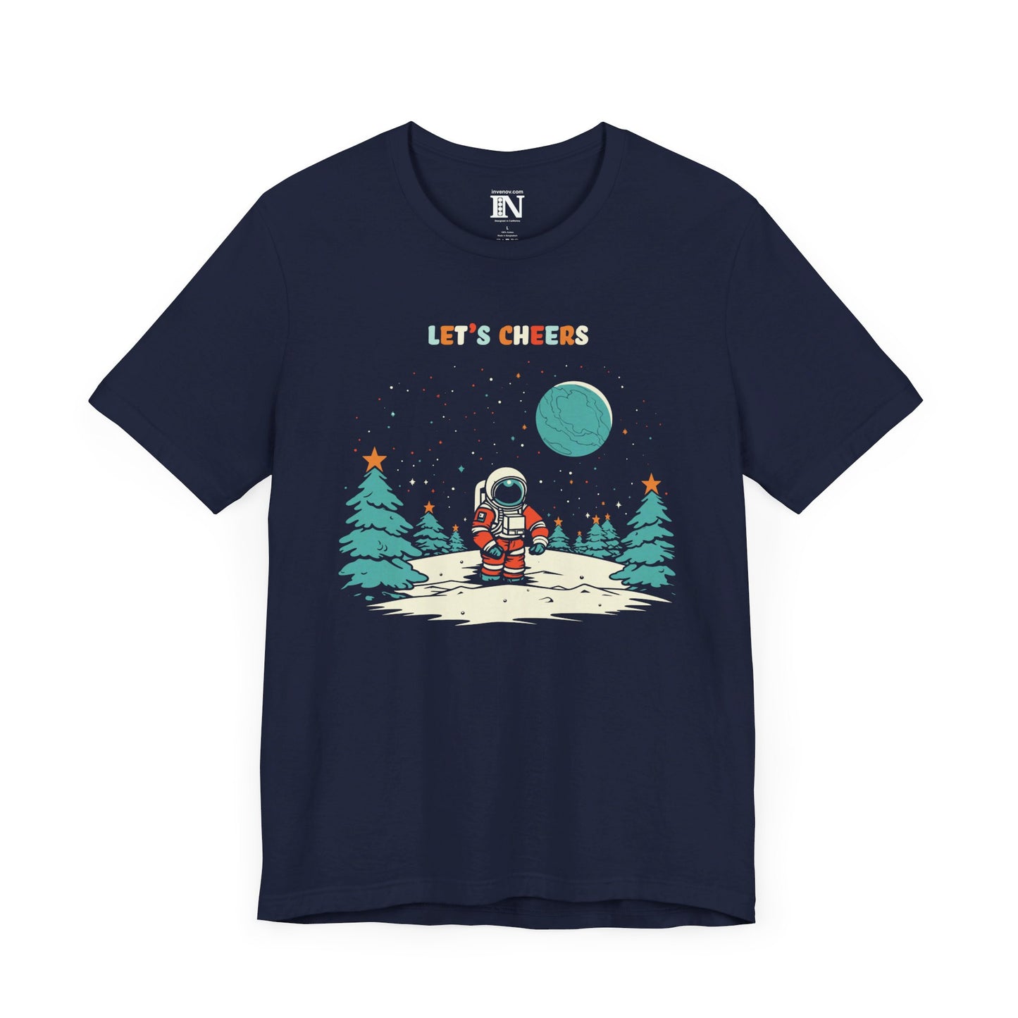 Christmas Shirt, Astronaut Shirt, Spaceman Shirt, Funny Christmas T-Shirt, Space Shirt, Christmas Gift Idea, Let's Cheers Shirt