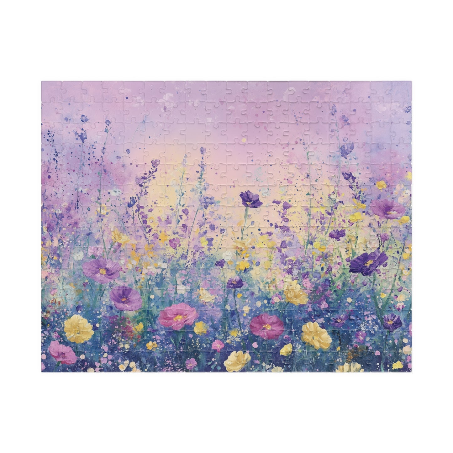 Impressionist Wildflower Puzzle, Jigsaw Puzzle for Nature Lovers, Watercolor Floral Art Challenge, Difficult Level Family Game, Home Decor
