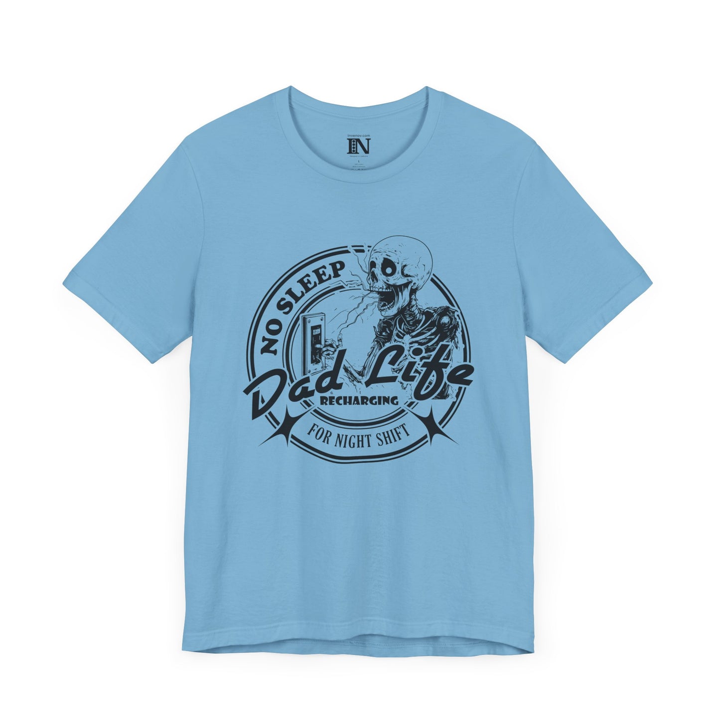 Father's Day Shirt, Funny New Dad Gift, Dad Life Skeleton Night Shift No Sleep T-Shirt, Funny Dad Gift, Dad Humor Shirt, New Parents Gift