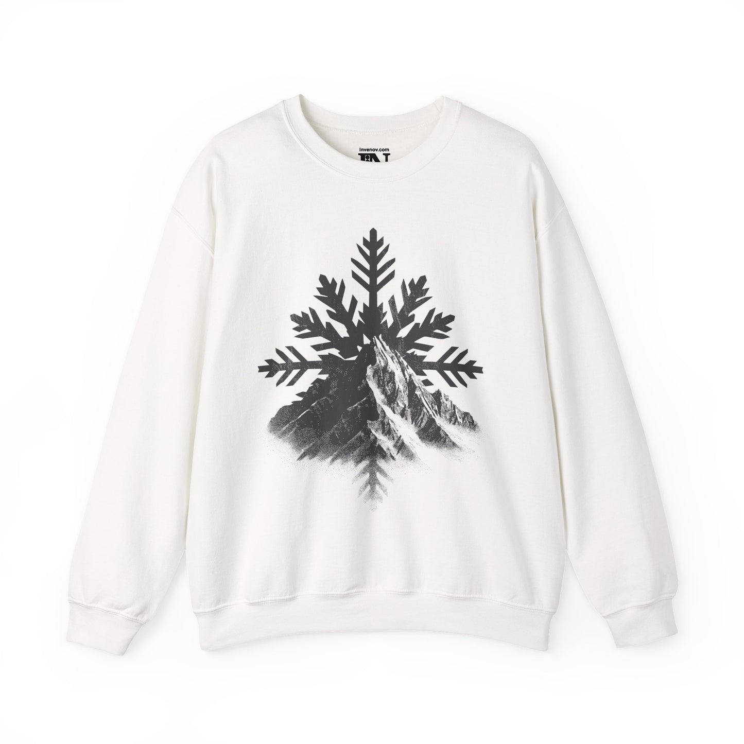 Mountain Peak Snow Ice Sweatshirt, Winter Nature Adventure Sweater, Wilderness Lover Crewneck Jumper, Outdoor Hiking Clothing