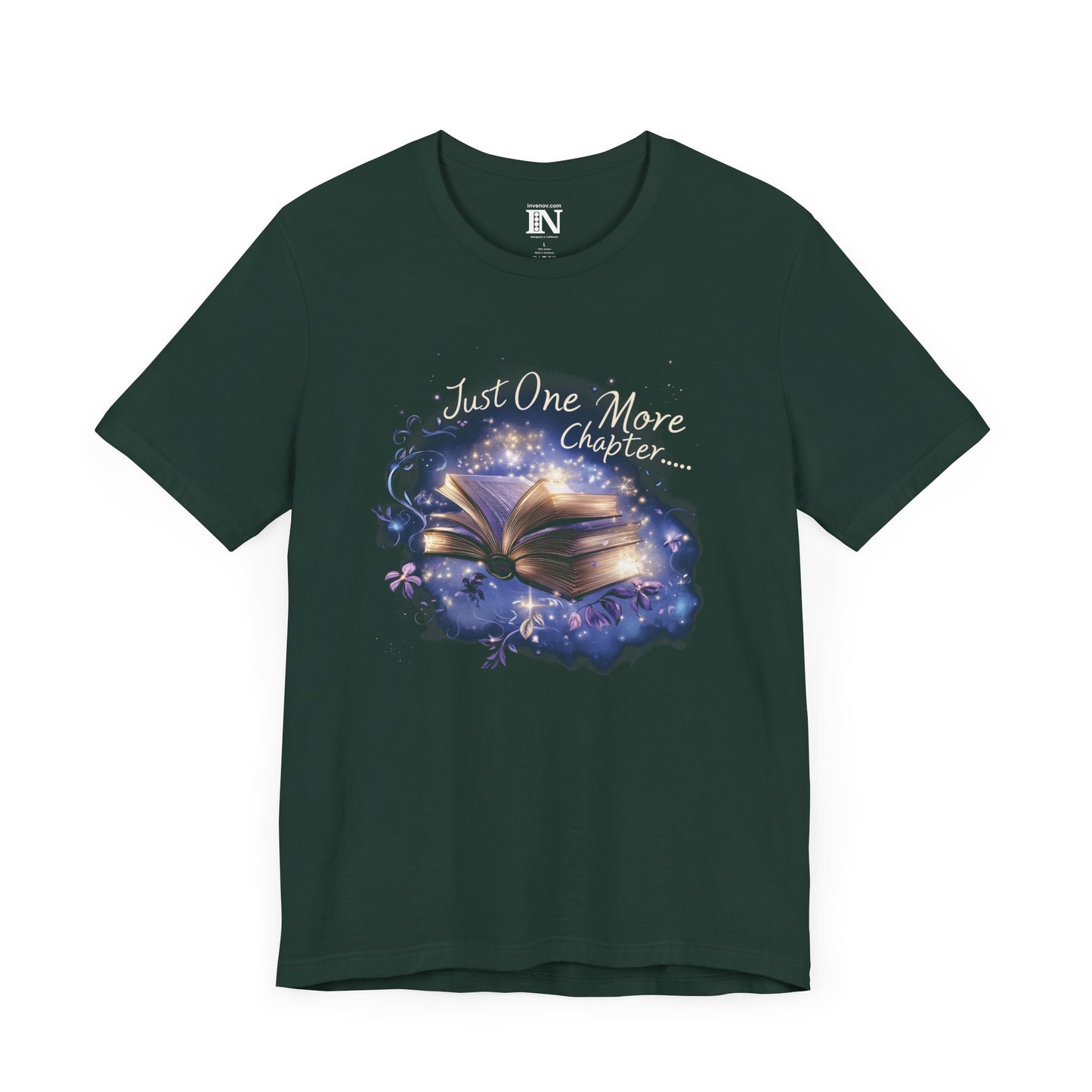 Just One More Chapter Book Lover T-Shirt, Reading Night Tee, Love Reading Shirt, Magical Story Shirt, Cozy Book Club Top, Bibliophile Gift