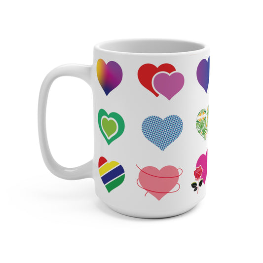 Valentine's Day Mug, Lover Coffee Mug, Valentines Day Gift, Colorful Heart Shape Mug, Valentines Gift for Her, Gift for girlfriend