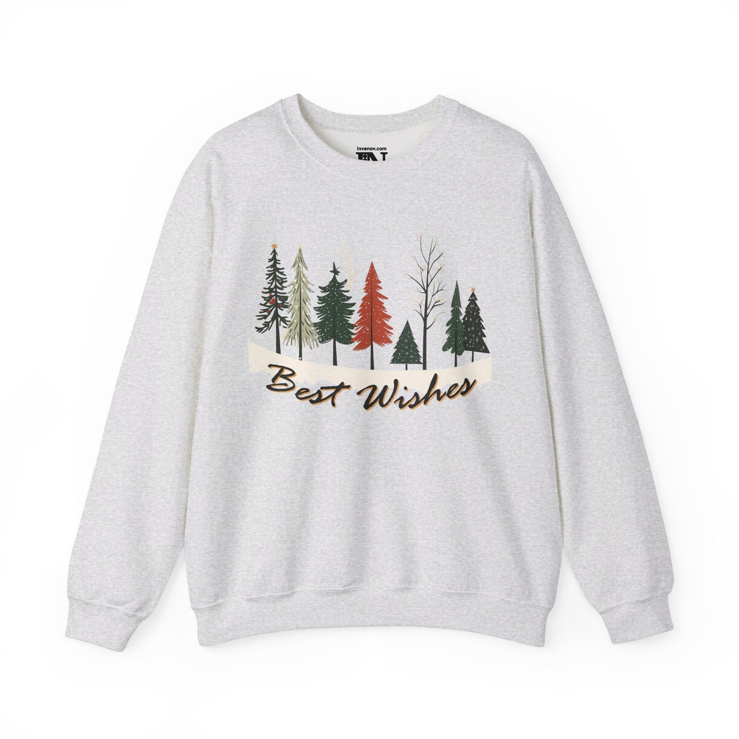 Christmas Tree sweatshirt, Pine Tree Sweater, Best Wishes Sweatshirt, Xmas Sweater, Christmas Gift Idea, Winter Sweater, Gift for her