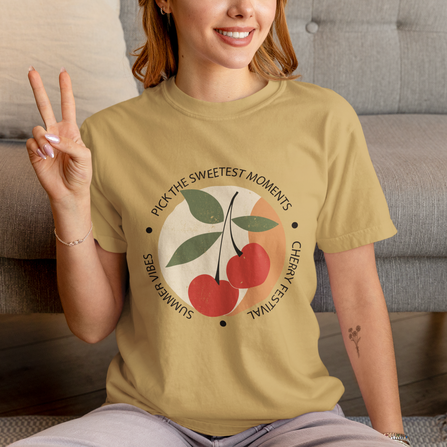 Cherry Festival T-Shirt, Retro Cherry Tee, Summer Vibes Shirt, Harvest Season Top, Unisex Fruit Lover Clothing, Vintage Aesthetic Apparel