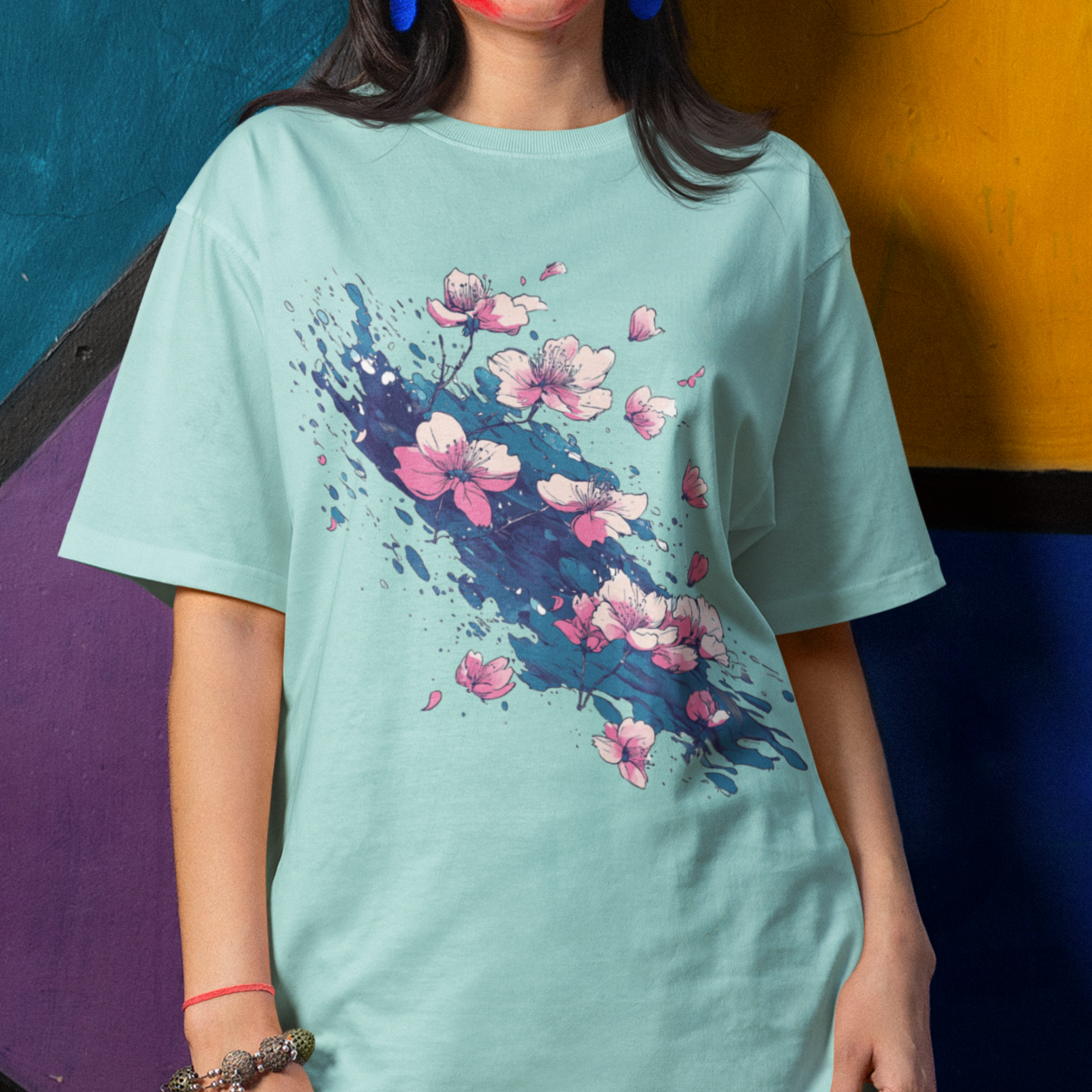 Comfort Colors Cherry Blossom T-shirt, Floral Spring Tee, Abstract Sakura Flower Shirt, Nature Lover Gift, Modern Artistic Clothing