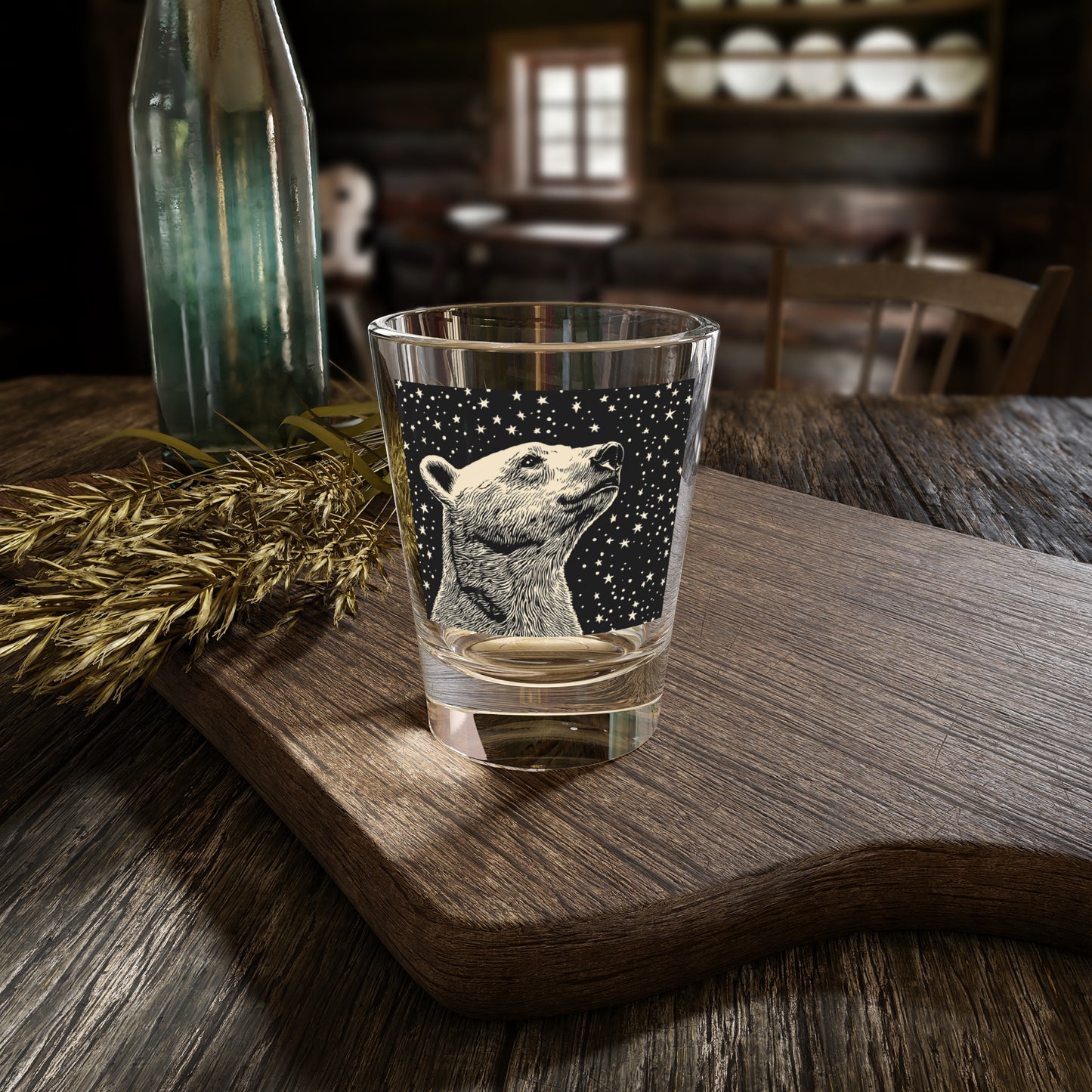 Shot Glass Set, Set of 4 Polar Bear Shot Glasses, Nature Inspired Drinkware, Christmas Gift, Wildlife Enthusiasts, Wintery Charm