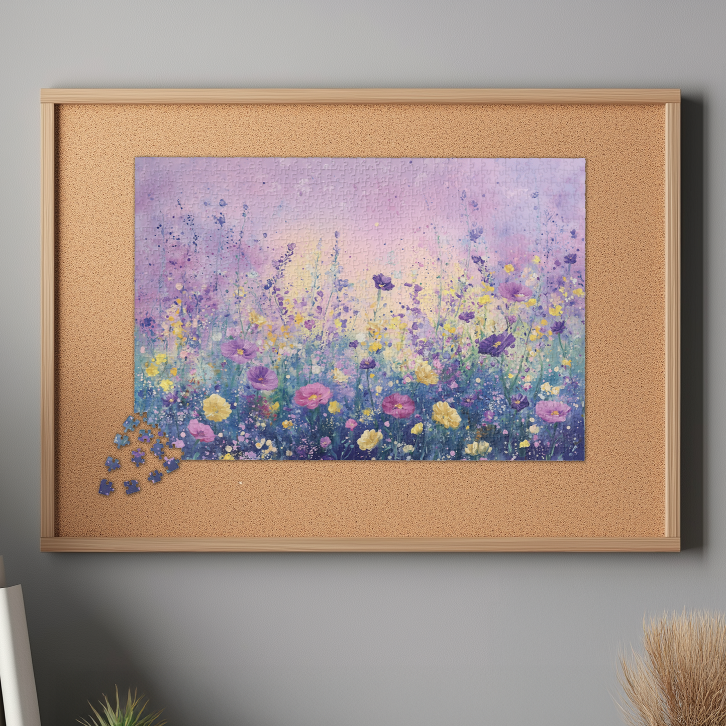 Impressionist Wildflower Puzzle, Jigsaw Puzzle for Nature Lovers, Watercolor Floral Art Challenge, Difficult Level Family Game, Home Decor