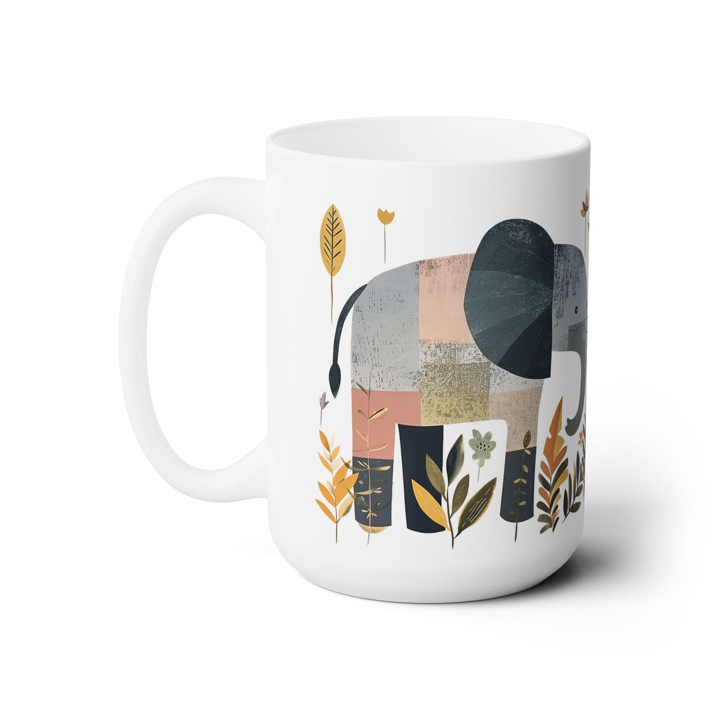Elephant Mug, Wild Animal Coffee Mug, Cute Elephant Mug, Elephant Lover Gifts, Elephant Gift Ideas, Elephant Drawing Mug, Elephant Tea Cup