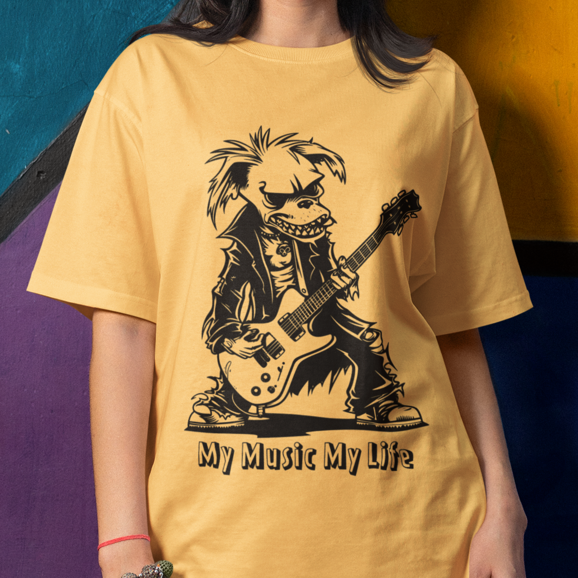 Comfort Colors Music Shirt, Music Party Shirt, Music Festival T-Shirt, Dog plays Guitar Shirt, Funny Dog Shirt, Pet Lover Shirt, Music Tee