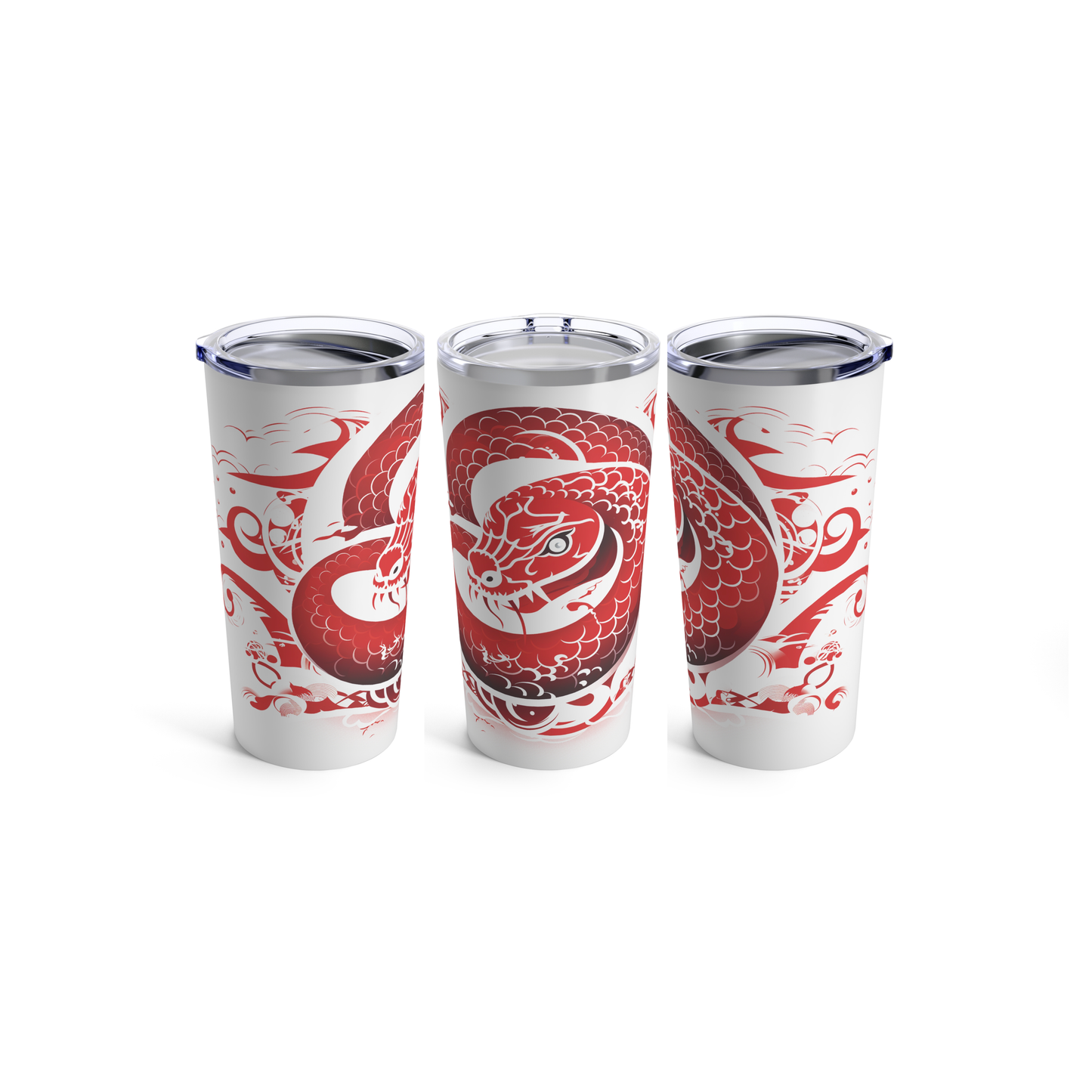 Chinese New Year Tumbler, 2025 CNY Tumbler, Red Snake Tumbler, Year of the Snake Tumbler, Lunar New Year Tumbler, 2025 Lunar Year Gift