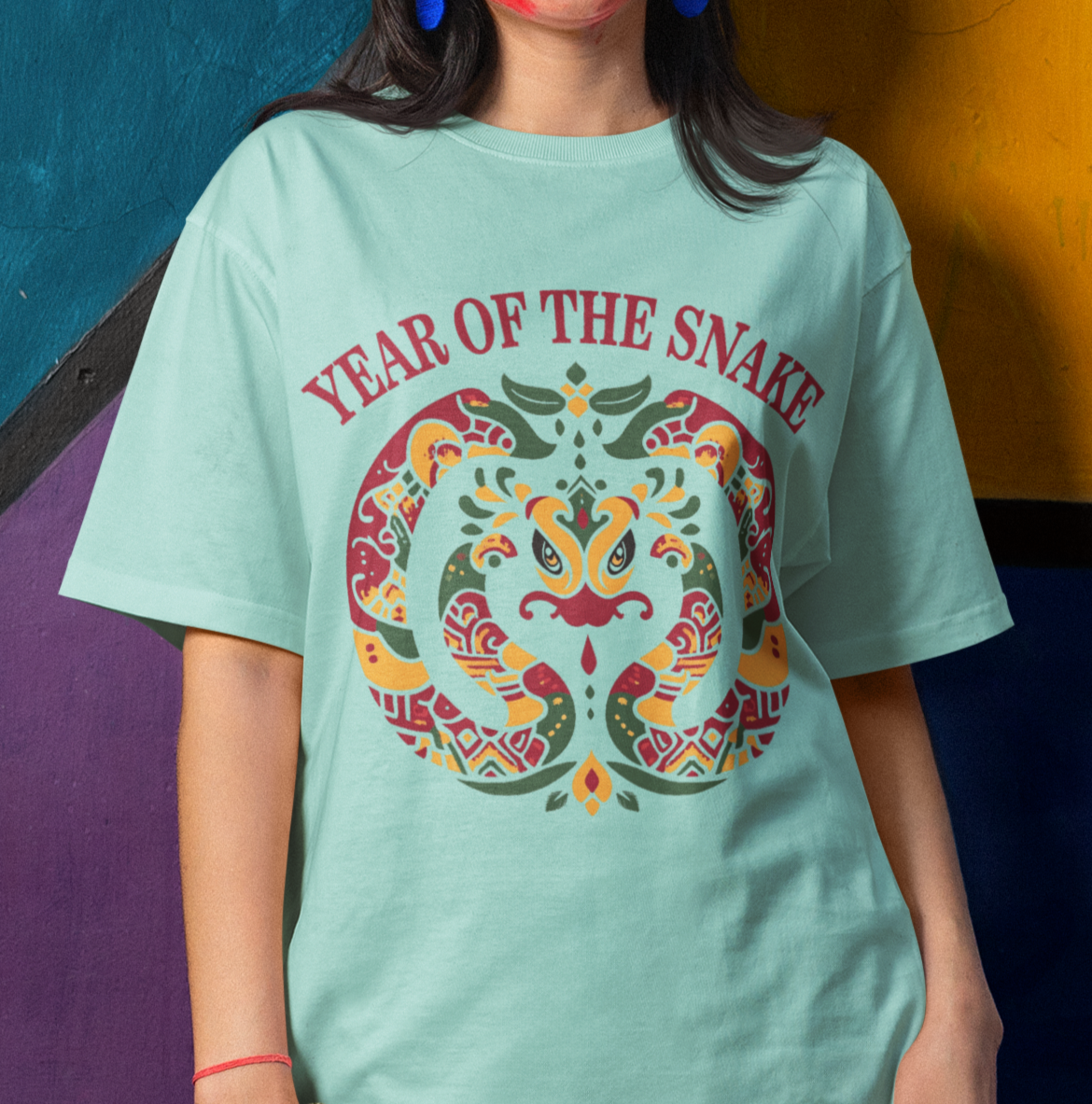 Chinese Snake Motif Unisex T-shirt, Comfort Colors Shirt for Chinese New Year 2025, Festive Lunar New Year Tee, Year of the Snake Top