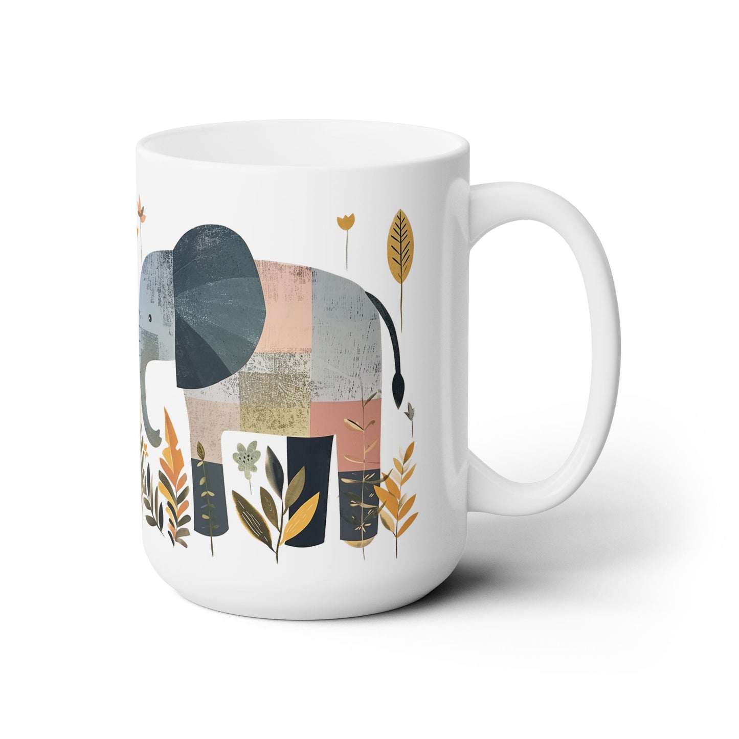 Elephant Mug, Wild Animal Coffee Mug, Cute Elephant Mug, Elephant Lover Gifts, Elephant Gift Ideas, Elephant Drawing Mug, Elephant Tea Cup