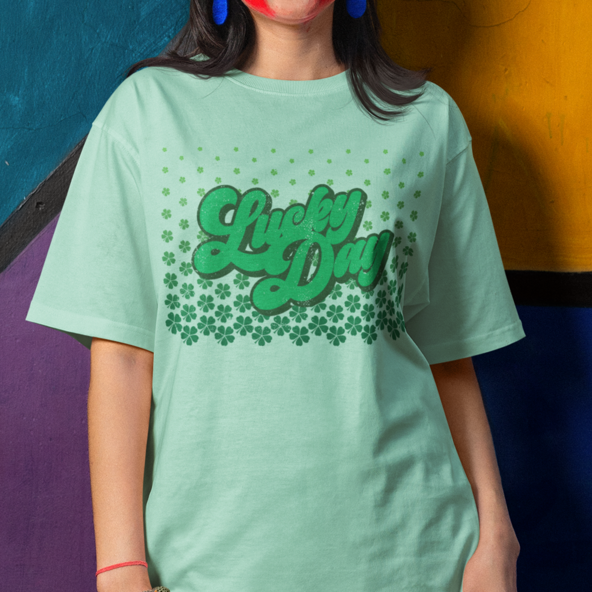 Comfort Colors Lucky Day Unisex Garment-Dyed T-shirt, St Patrick's Day Shirt, Shamrock Tee, Good Fortune Apparel, Festive Lucky Charm Top