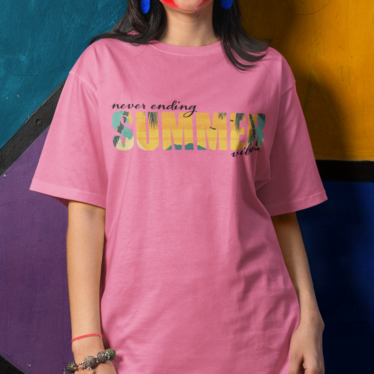 Never Ending Summer Vibes Shirt, Summer Shirt, Vacation Tee, Summer Vibes T-Shirt, Beach T Shirt, Summer Mom Shirt, Holiday Shirt