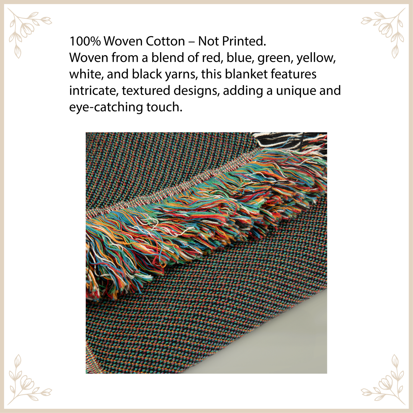 Woven Blanket featuring woven feature details