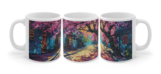 Cherry Blossom Mug, Sakura Tree Cup, Japanese Flower Mug, Cherry Blossom Resident Mug, Pink Tree Tea Cup, Spring Mug