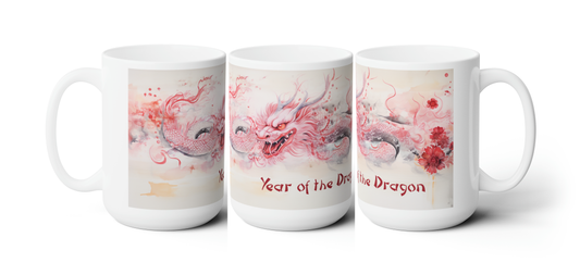 Year of the Dragon Mug, 2024 Chinese New Year Mug, Lunar Year Cup, Chinese Dragon Mug, Dragon Tea Cup, 2024 CNY Gift, CNY Company Gift